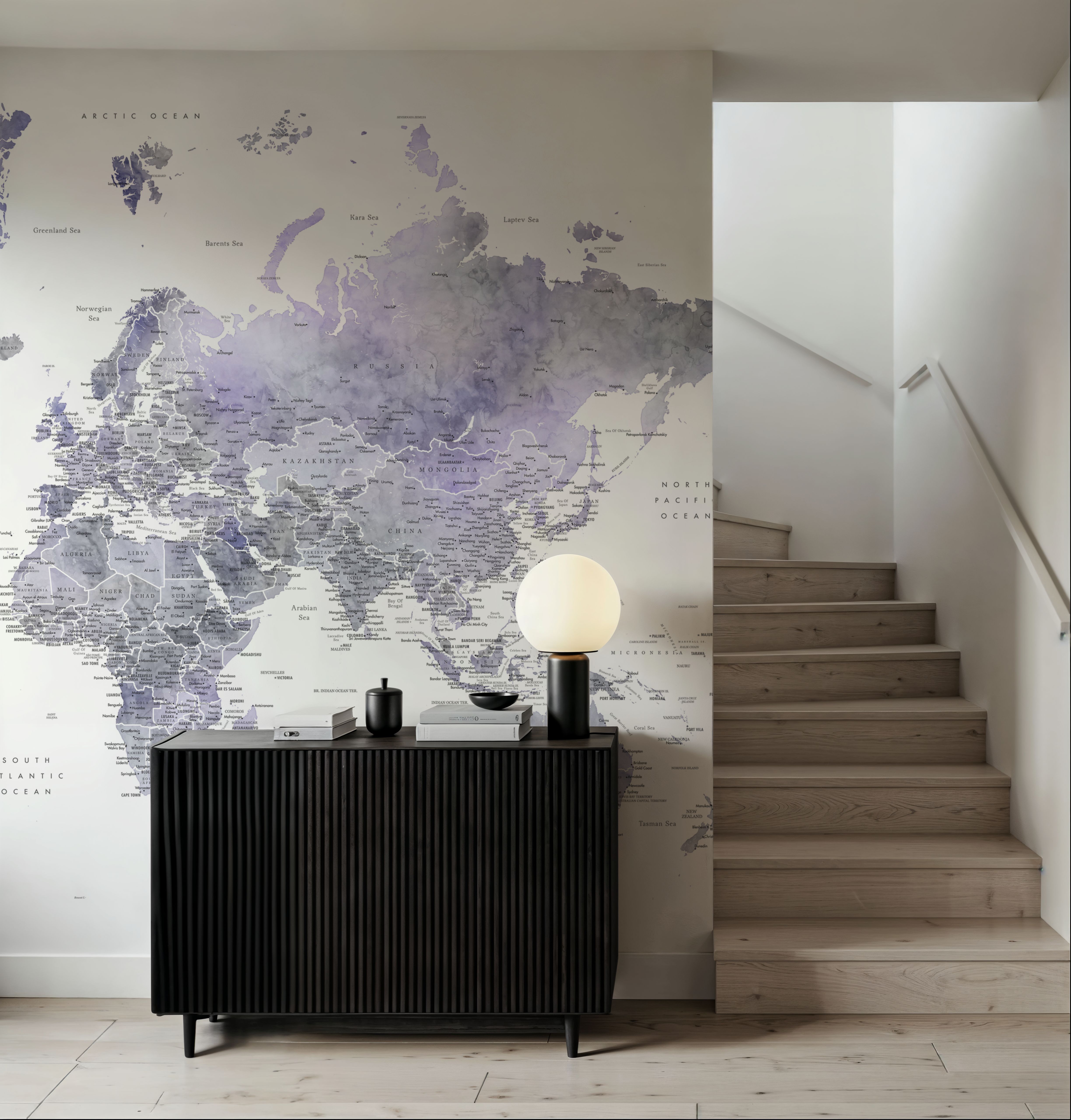 World Map Cities - Lilas