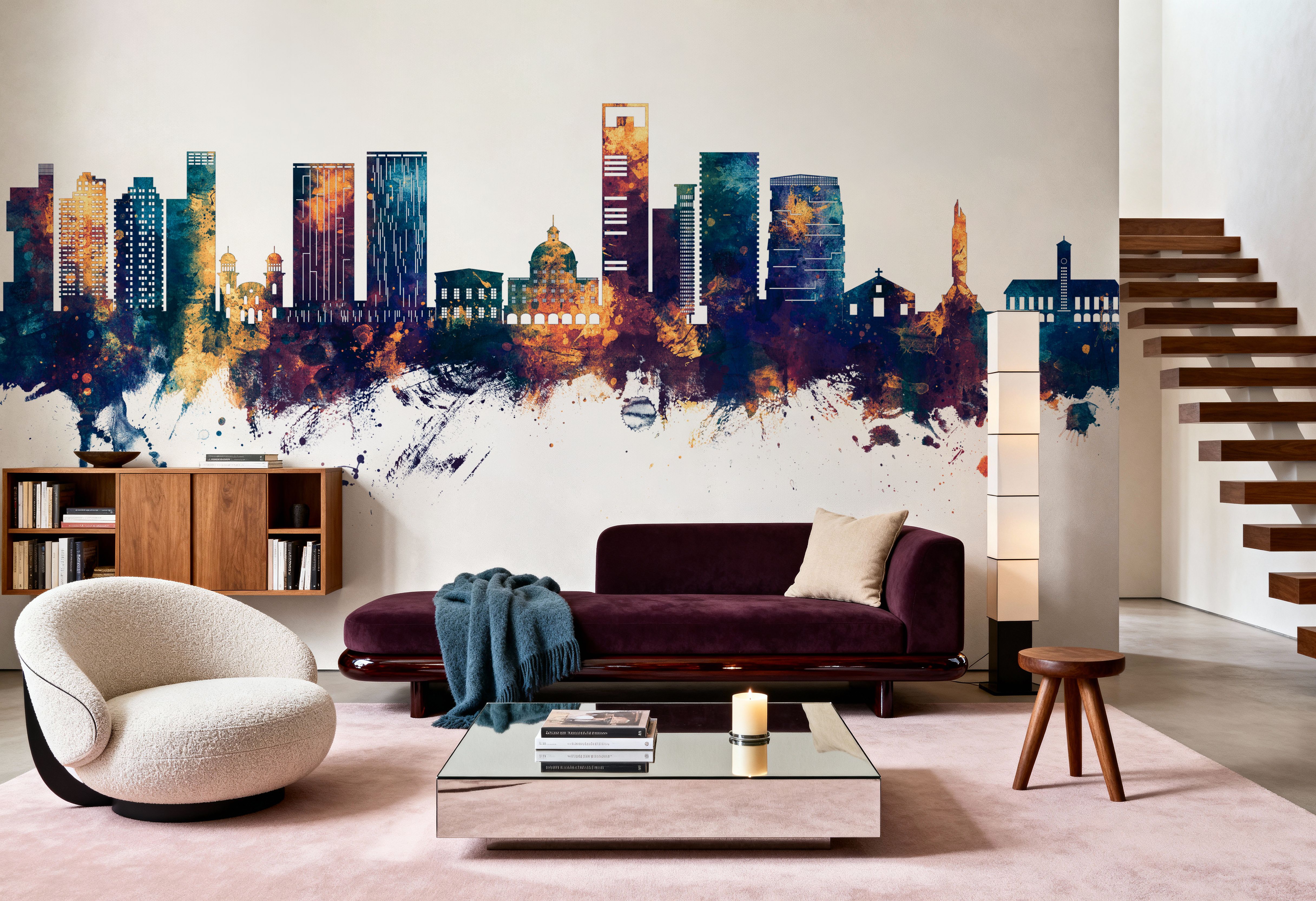 Luanda Skyline Blue & Bronze