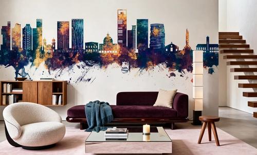 Luanda Skyline Blue & Bronze