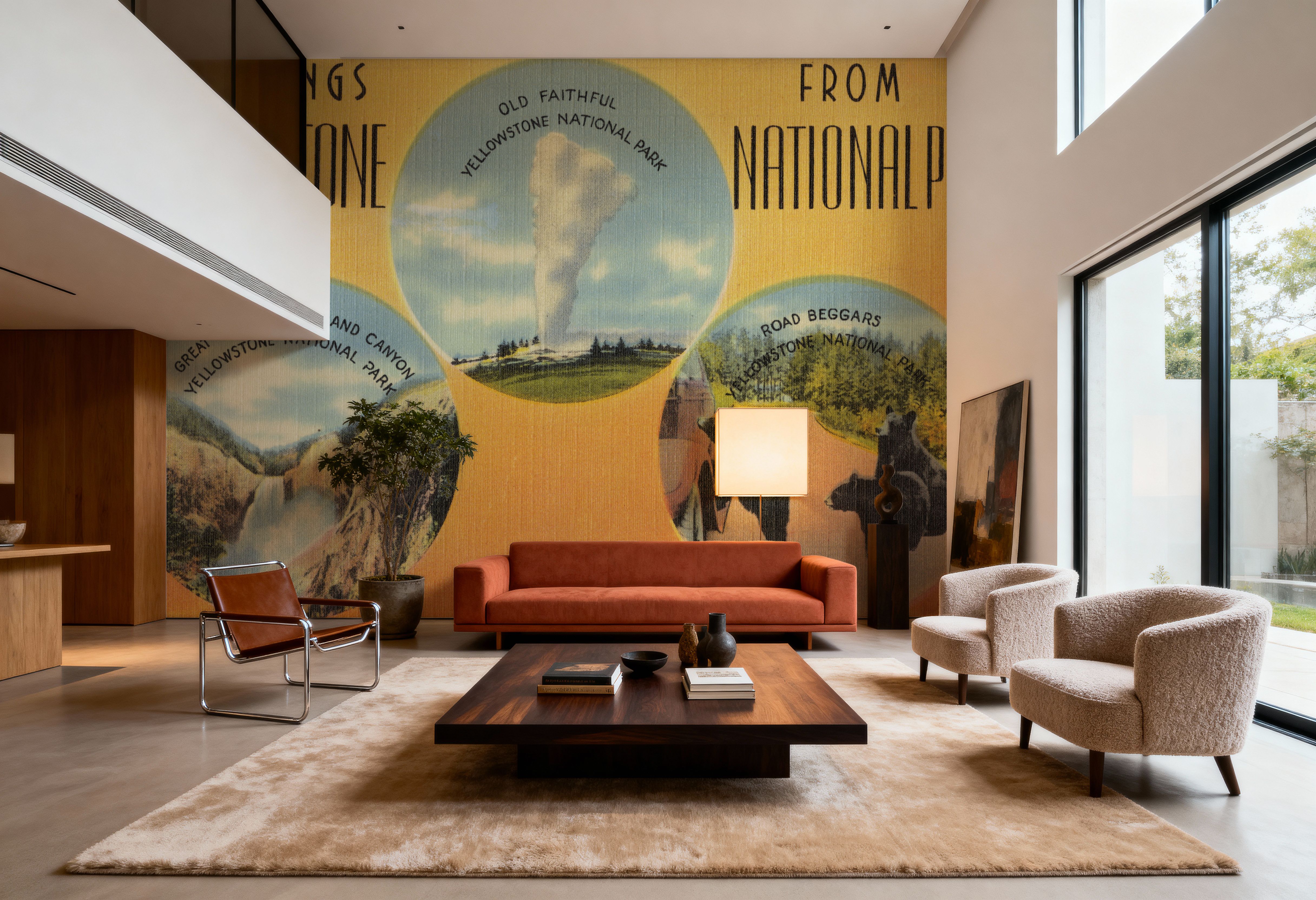 Greetings from Yellowstone - Screenprint Postcard