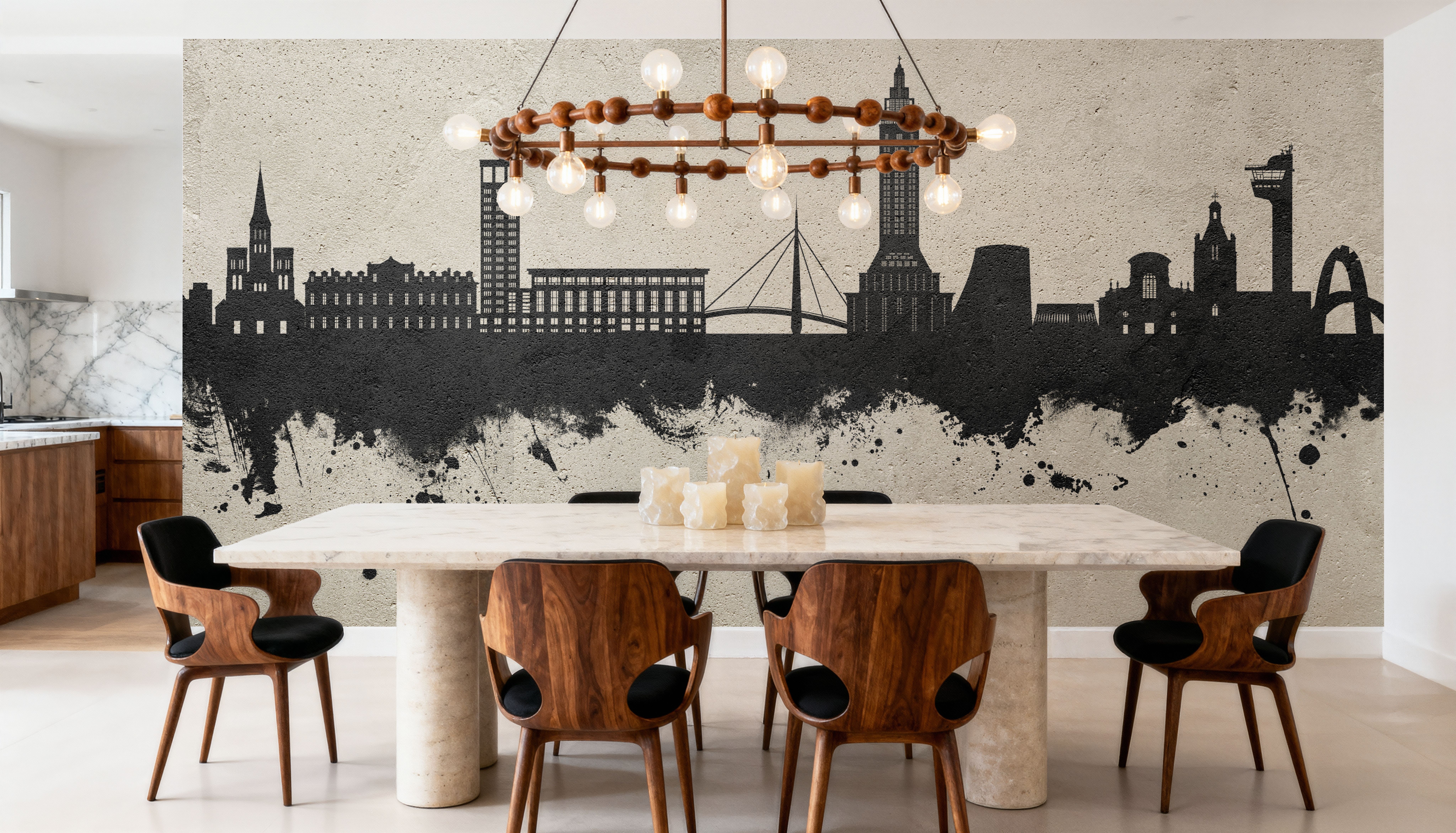 Le Havre France Skyline Concrete, Carte da parati