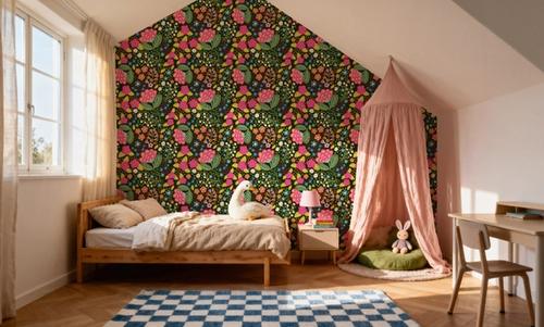 Happy Flowers, Pine Green