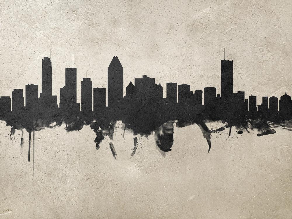 Montreal Canada Skyline Concrete