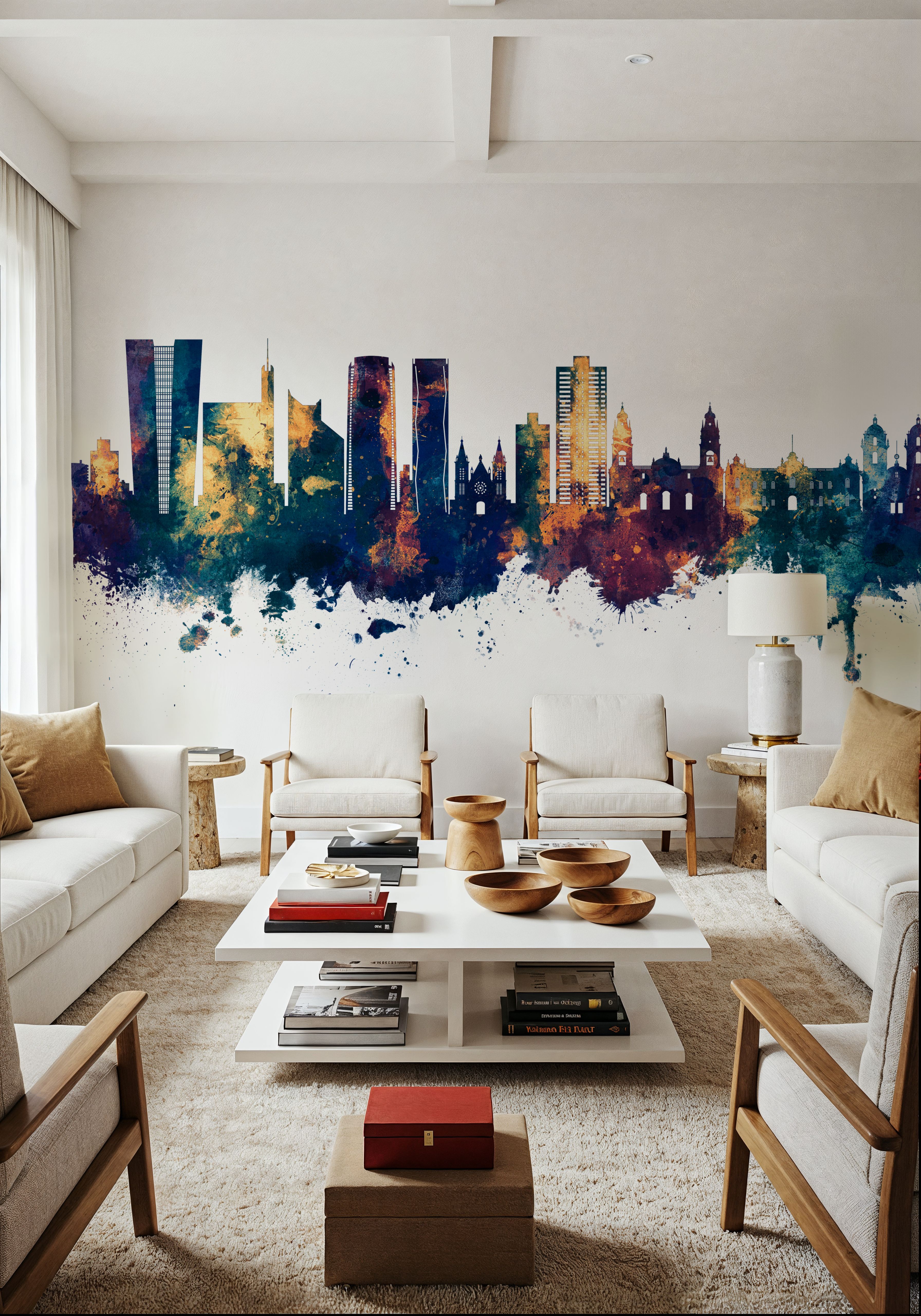 Lima Peru Skyline Blue & Bronze