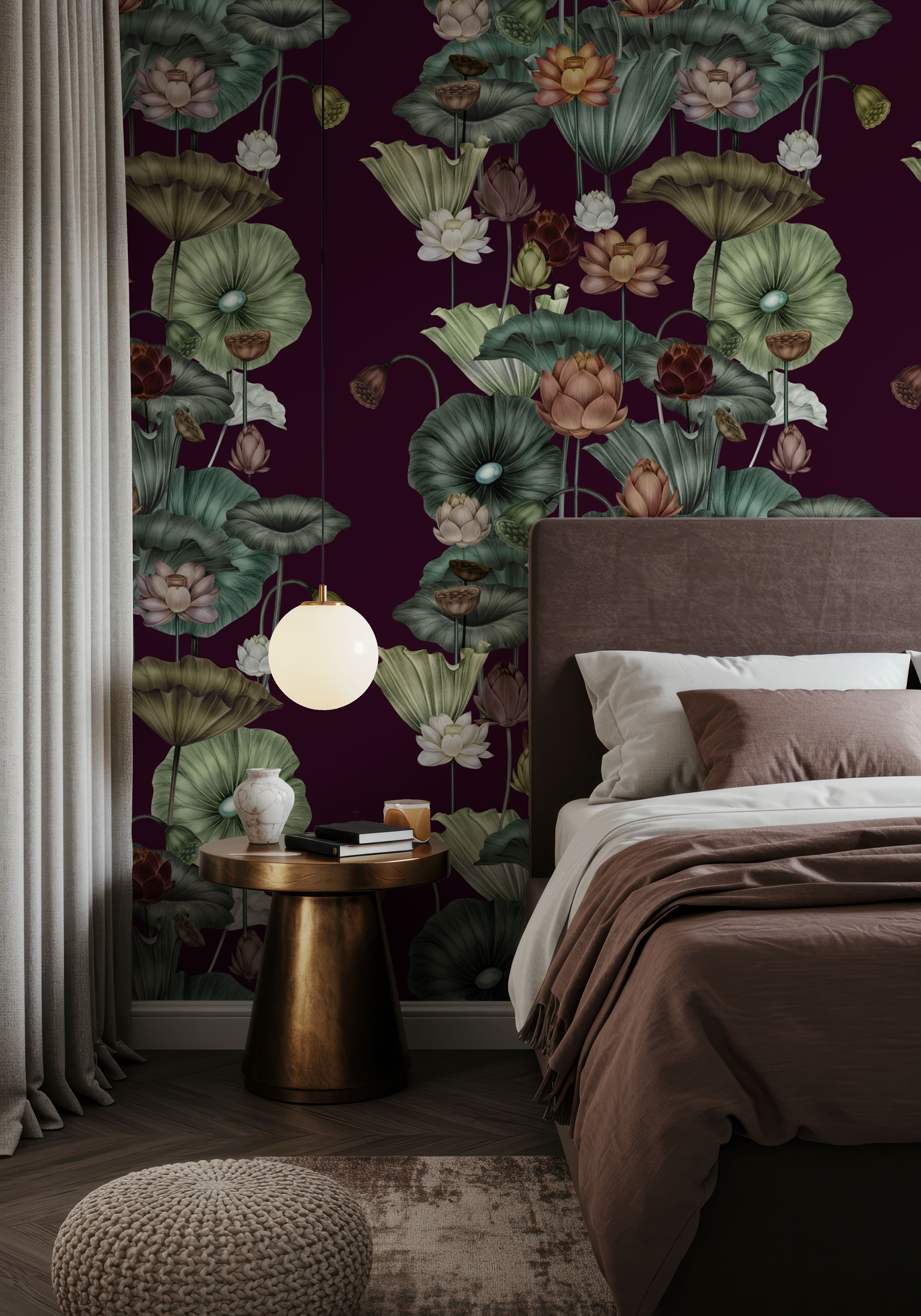 Magical Lotus, Burgundy
