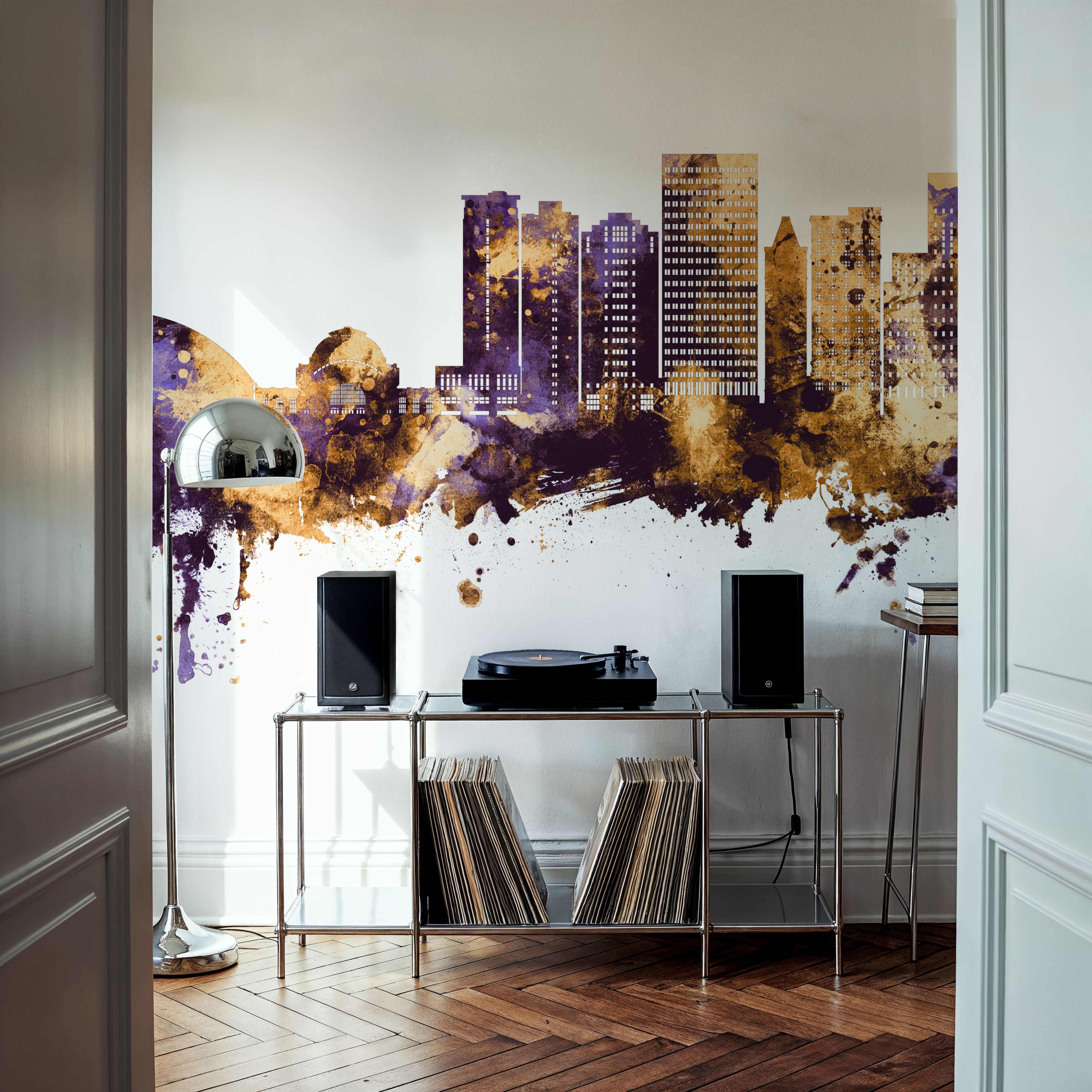 Tacoma Washington Skyline Purple & Gold