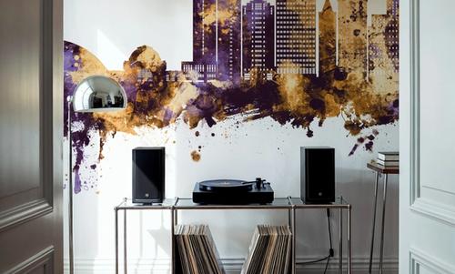 Tacoma Washington Skyline Purple & Gold