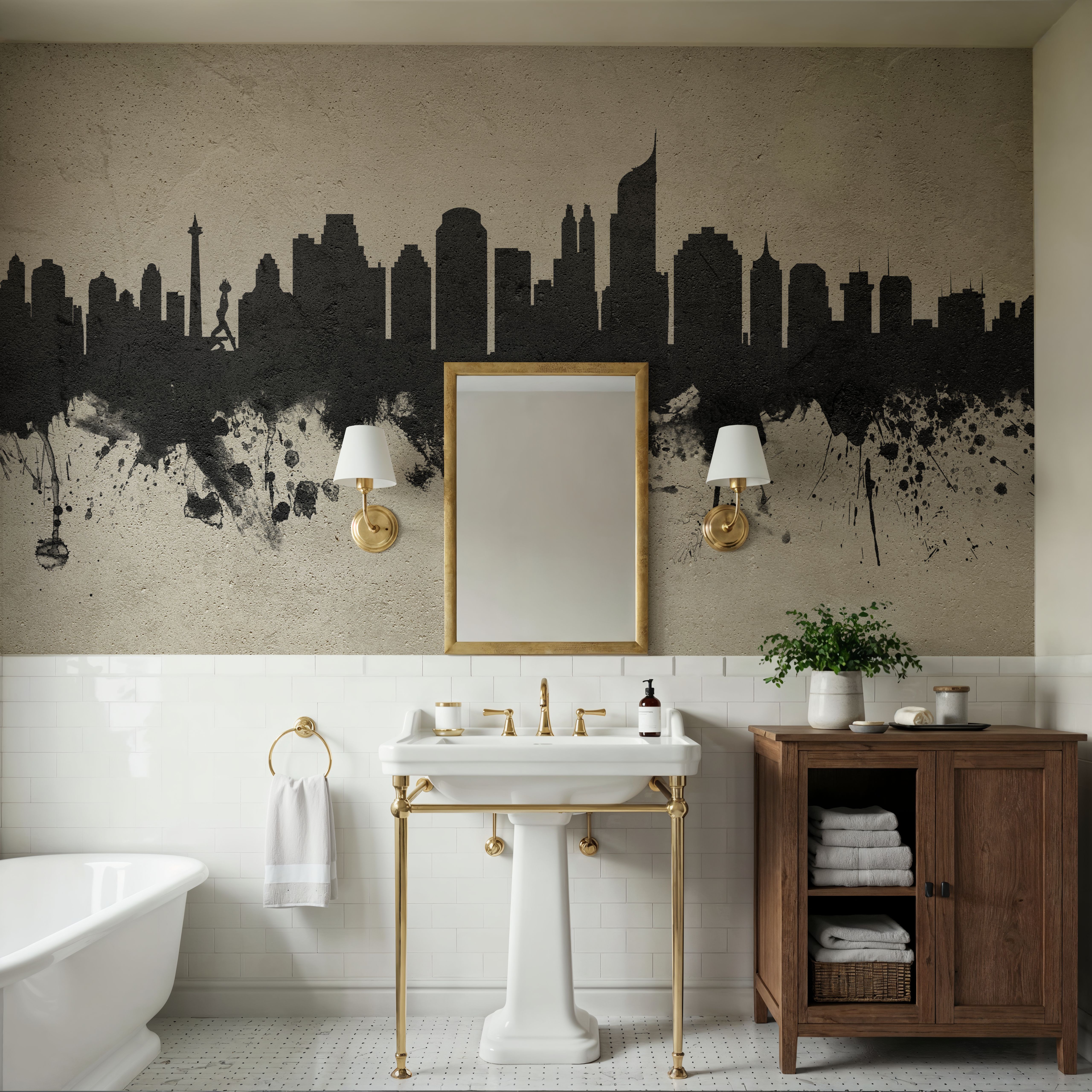 Jakarta Skyline Indonesia Concrete