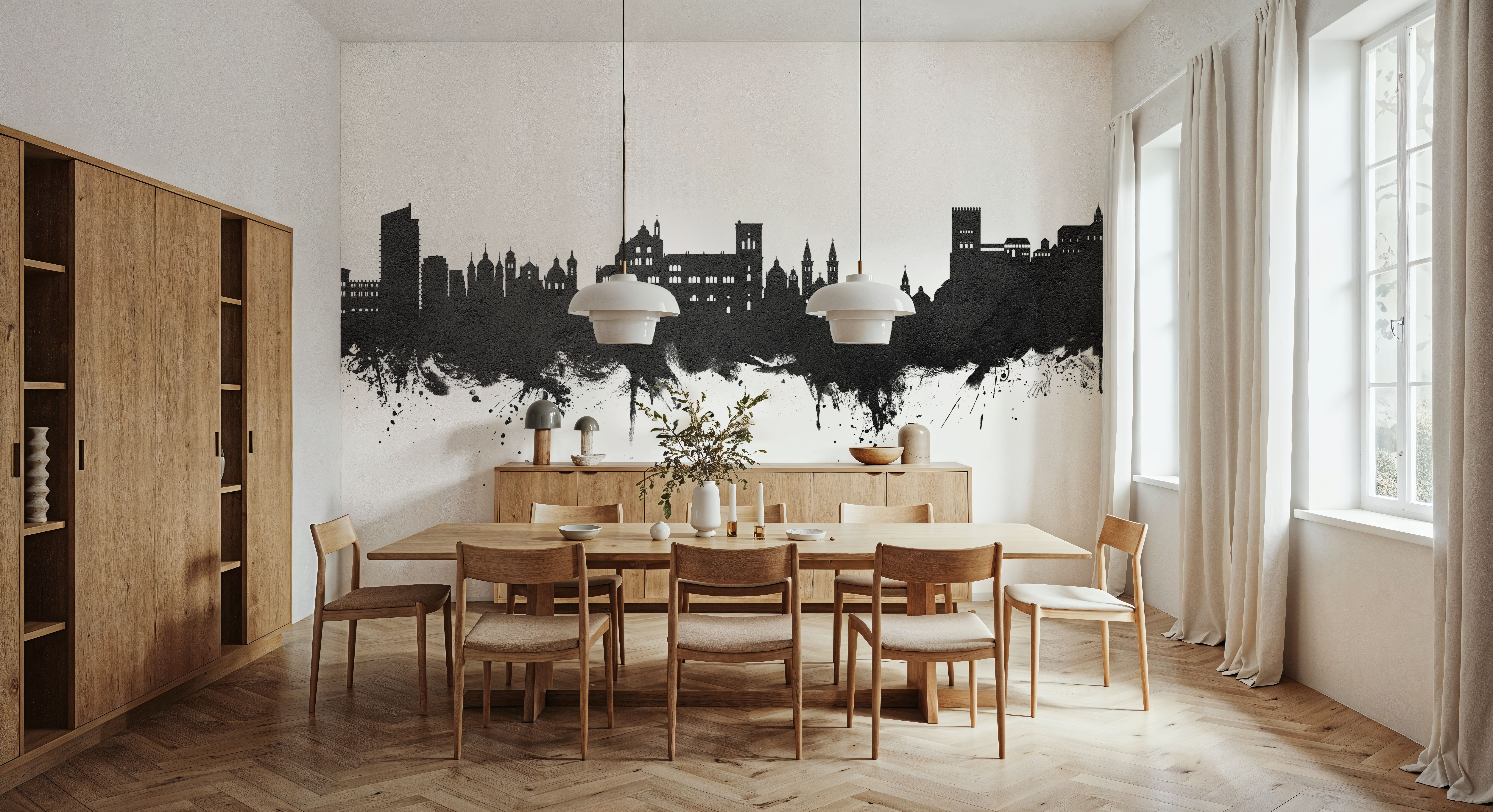 Granada Spain Skyline Black & White