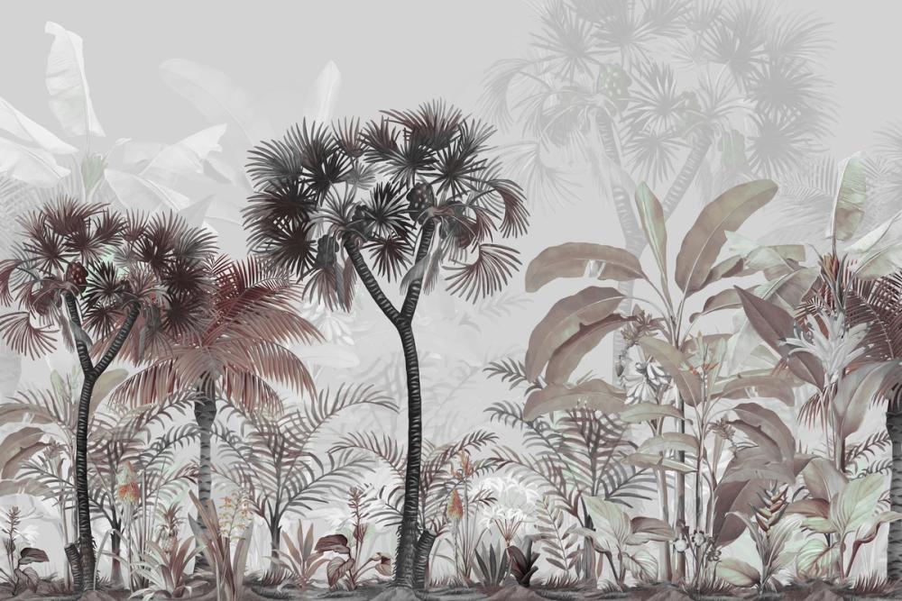 Tropical Forest Strolls Rainy Blue