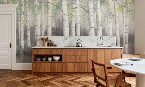 Soft Birches Charcoal