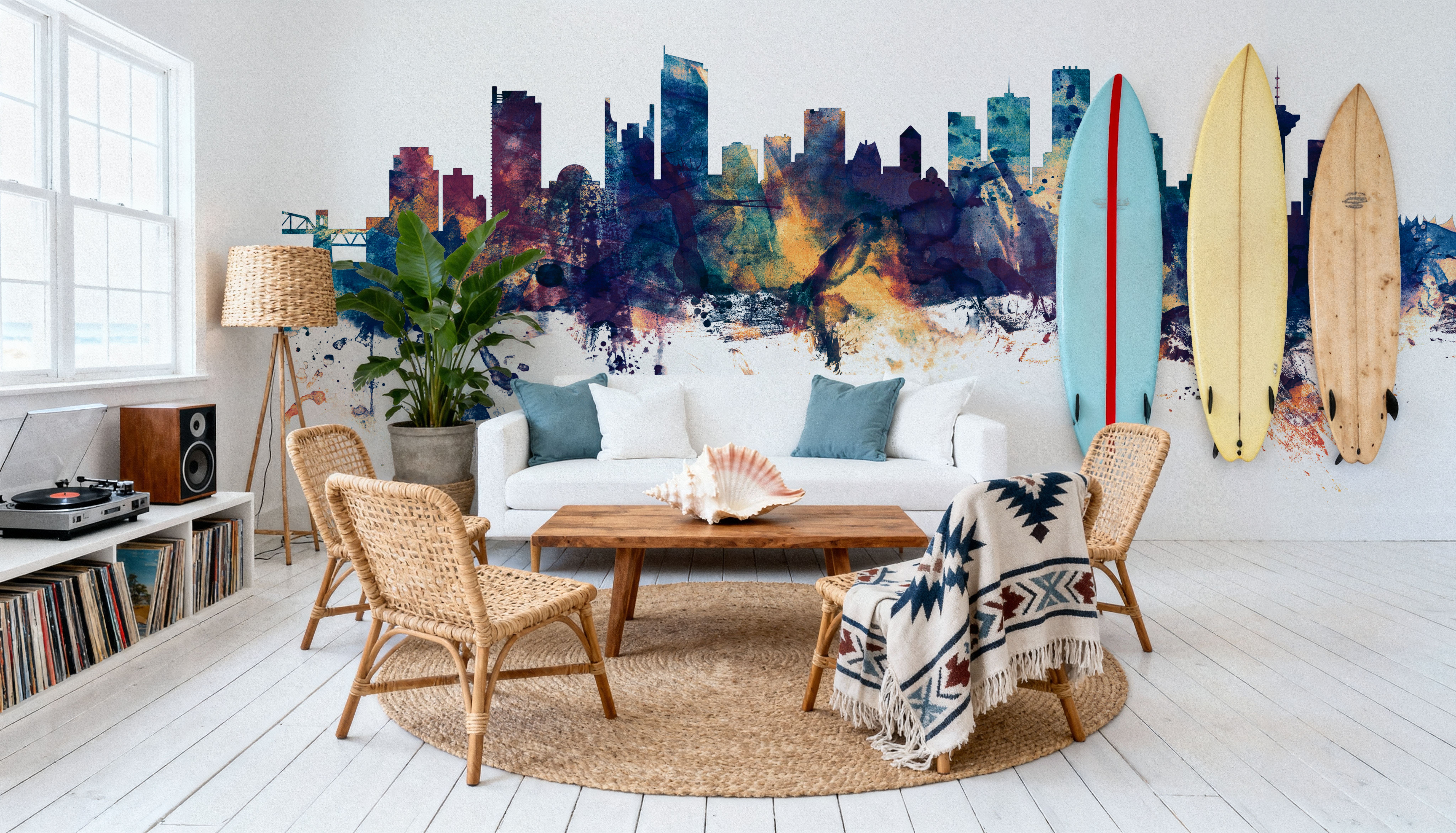 Vancouver Canada Skyline Blue & Bronze