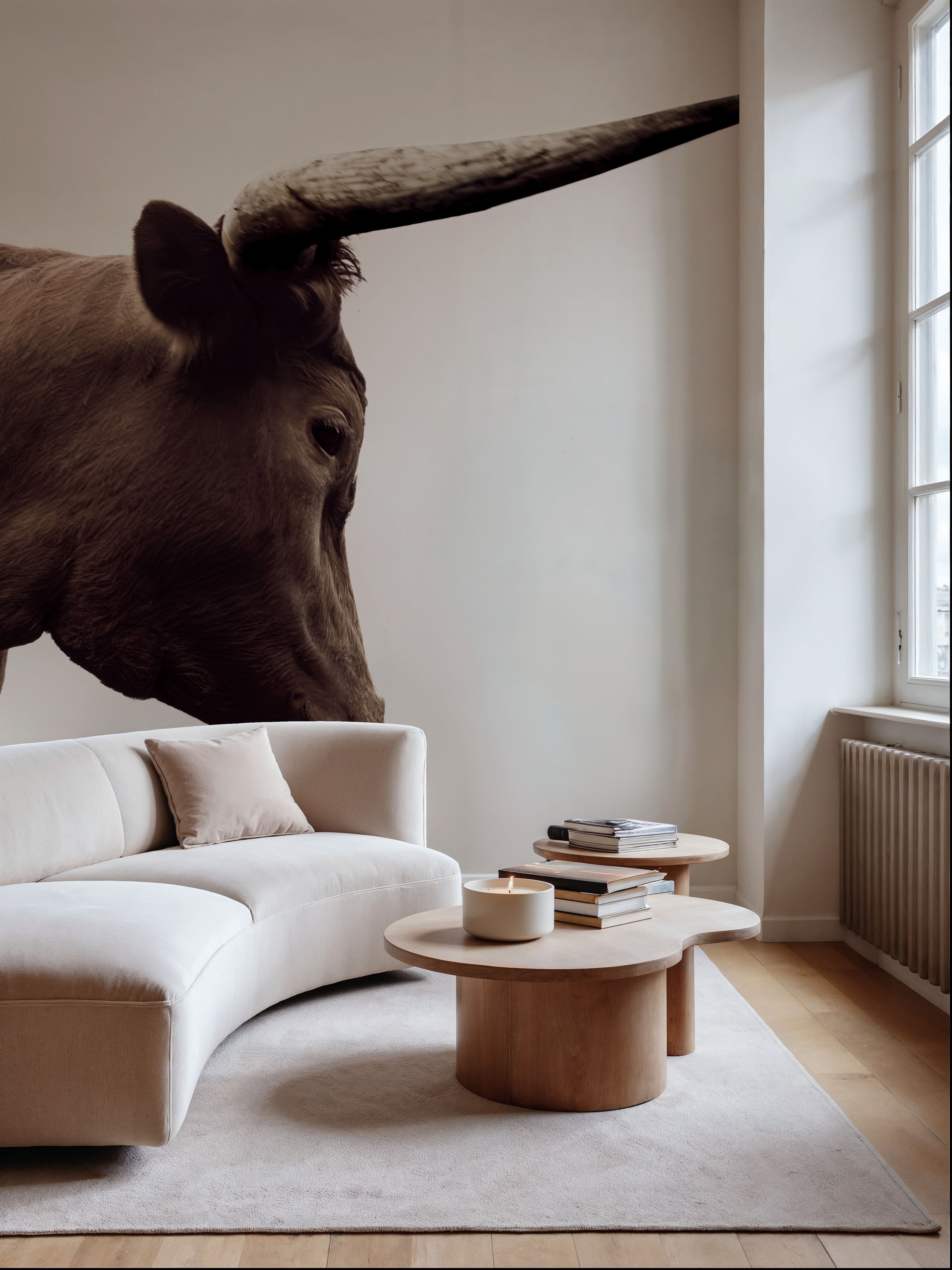 Longhorn Sunset Graze Sepia