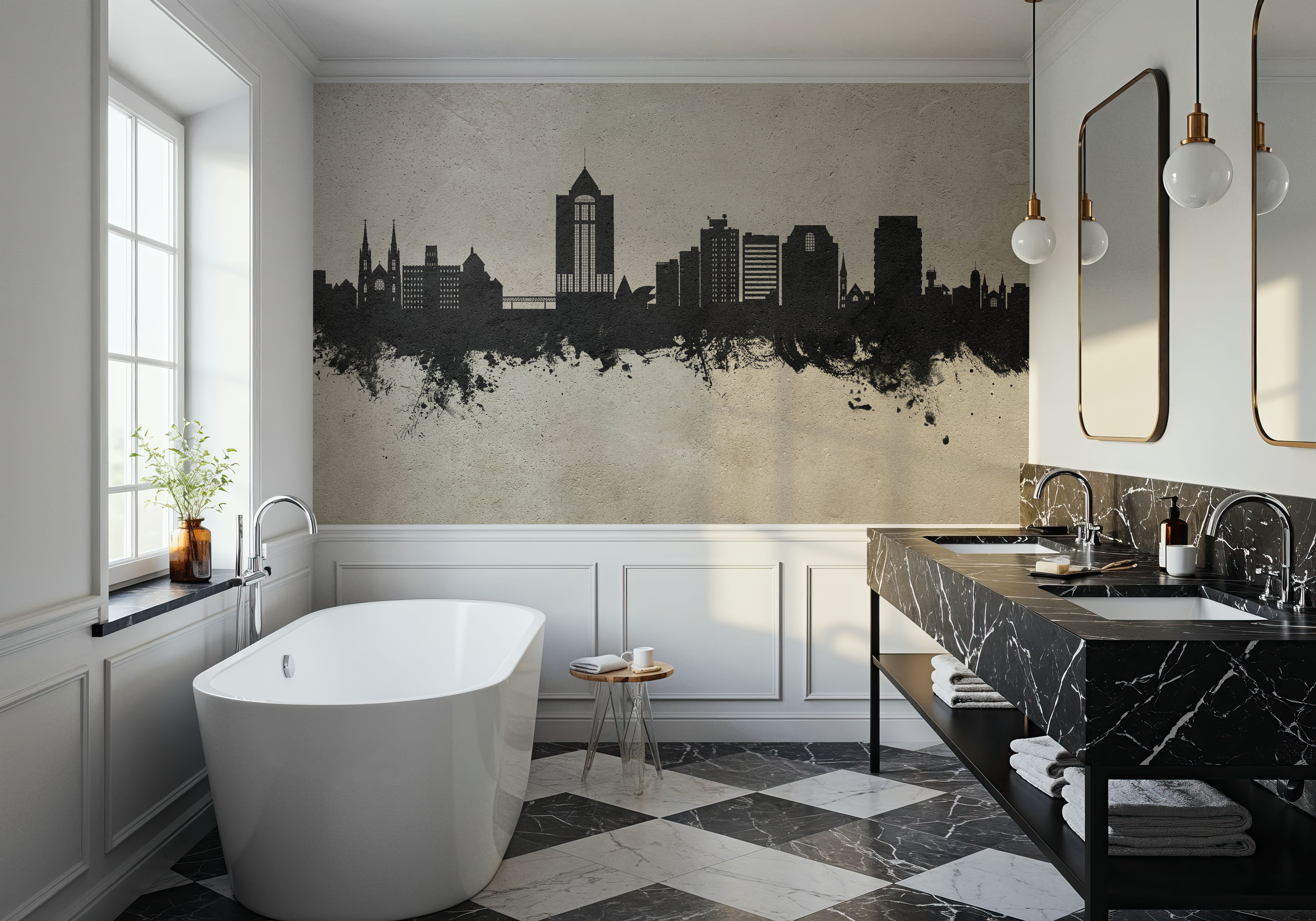 Roanoke Virginia Skyline Concrete, Tapeten