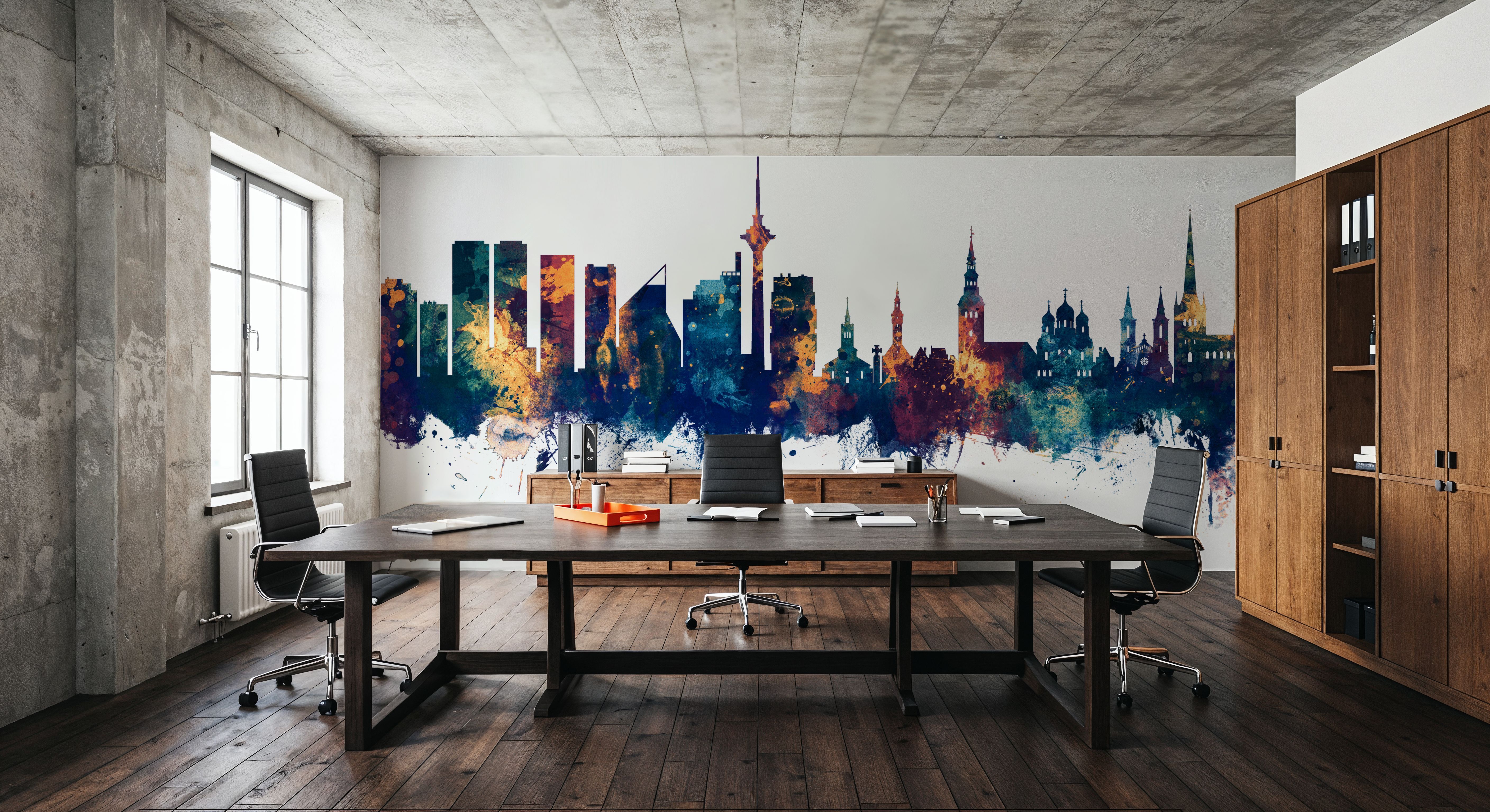 Tallinn Estonia Skyline Blue & Bronze