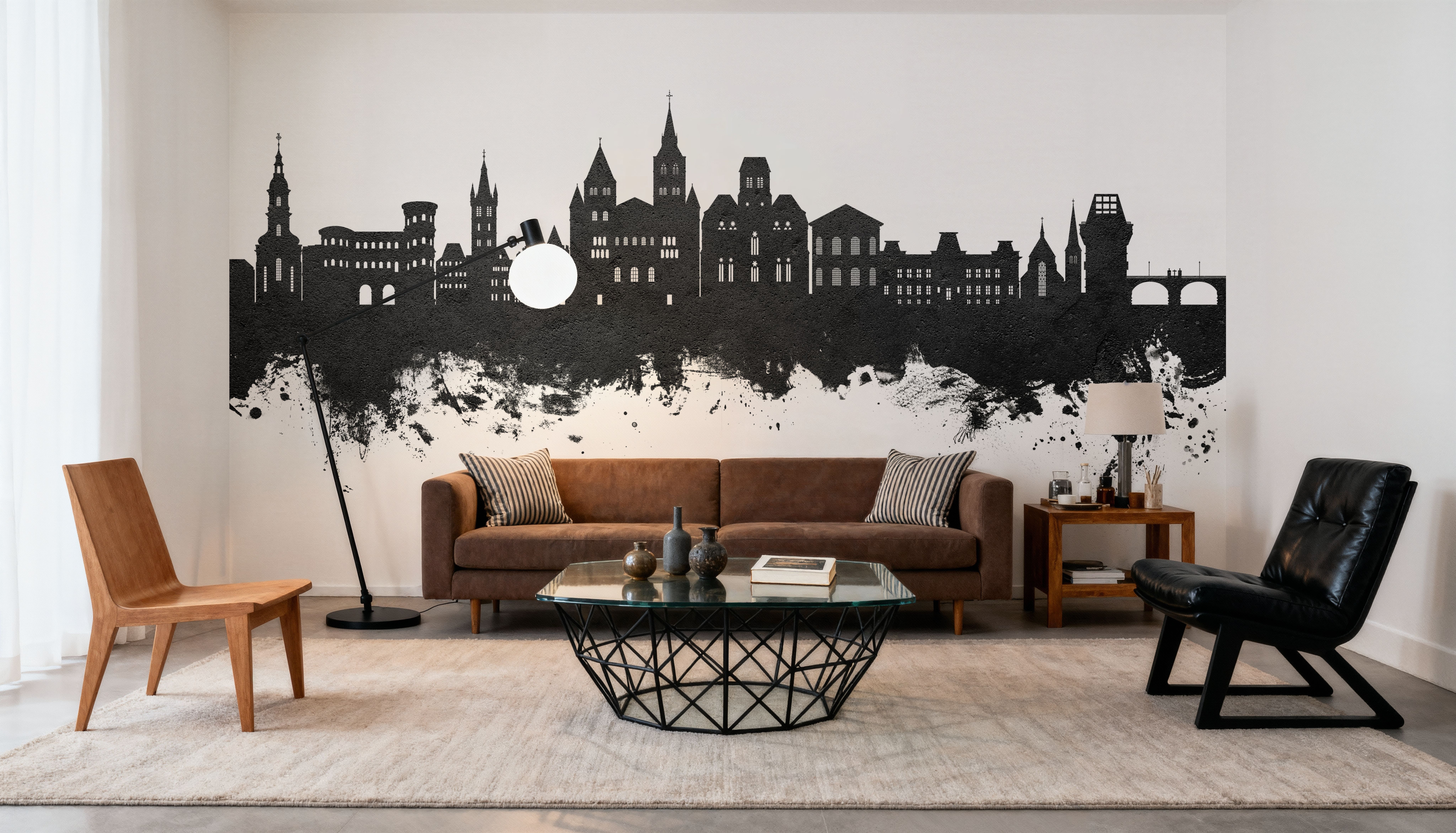 Trier Germany Skyline Black & White