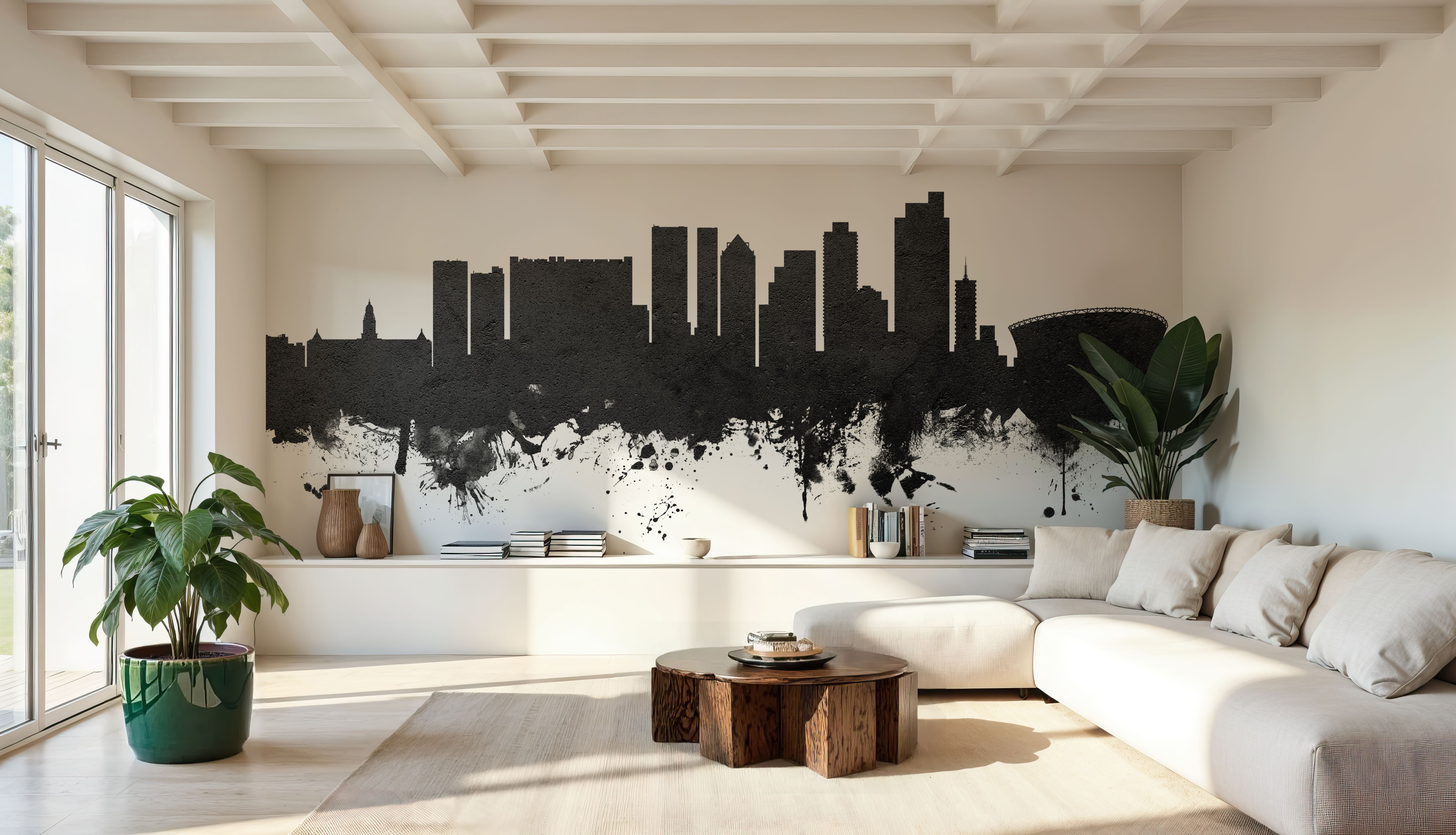 Cape Town Skyline Black & White