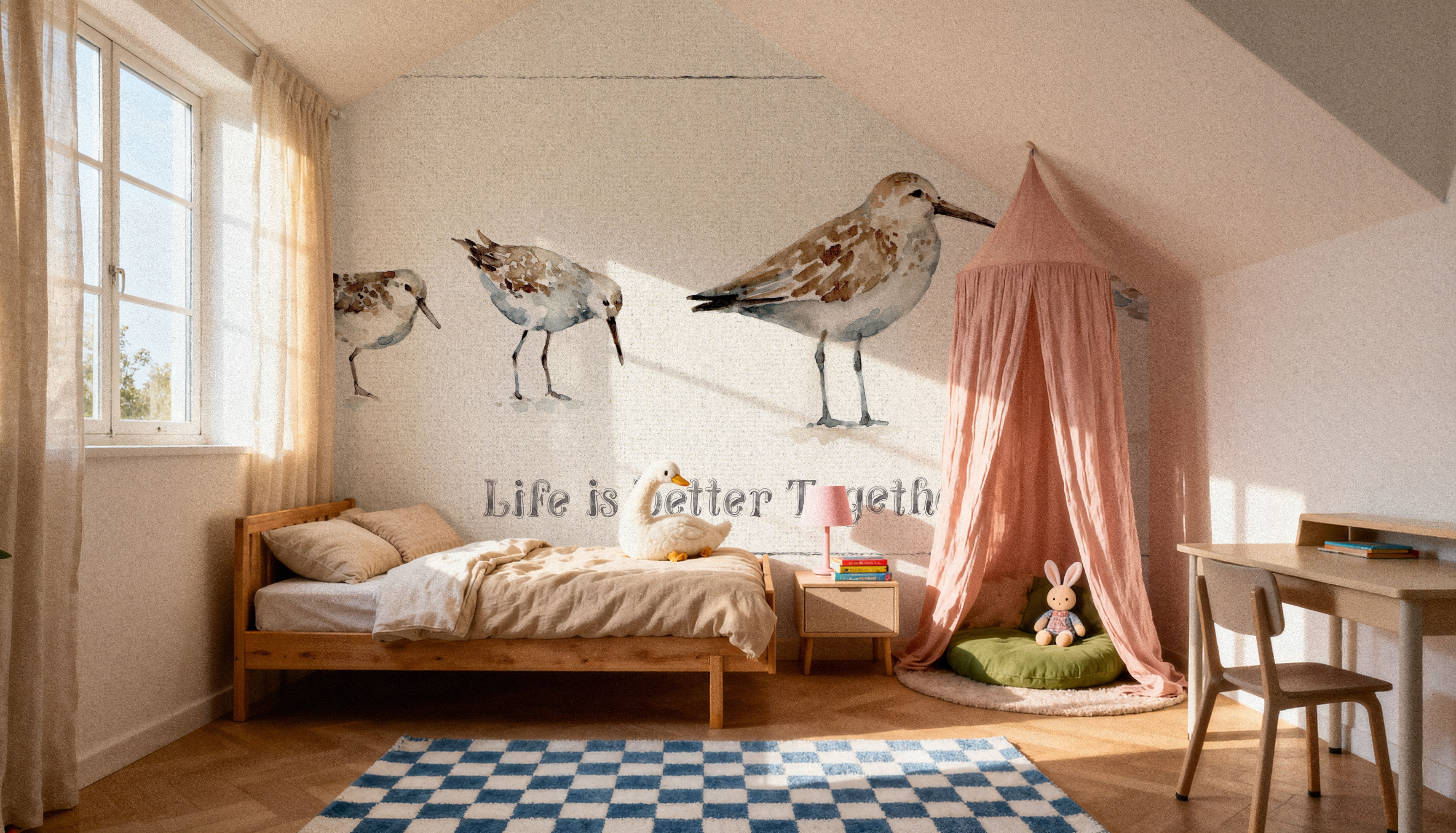 Pebbles and Sandpipers I