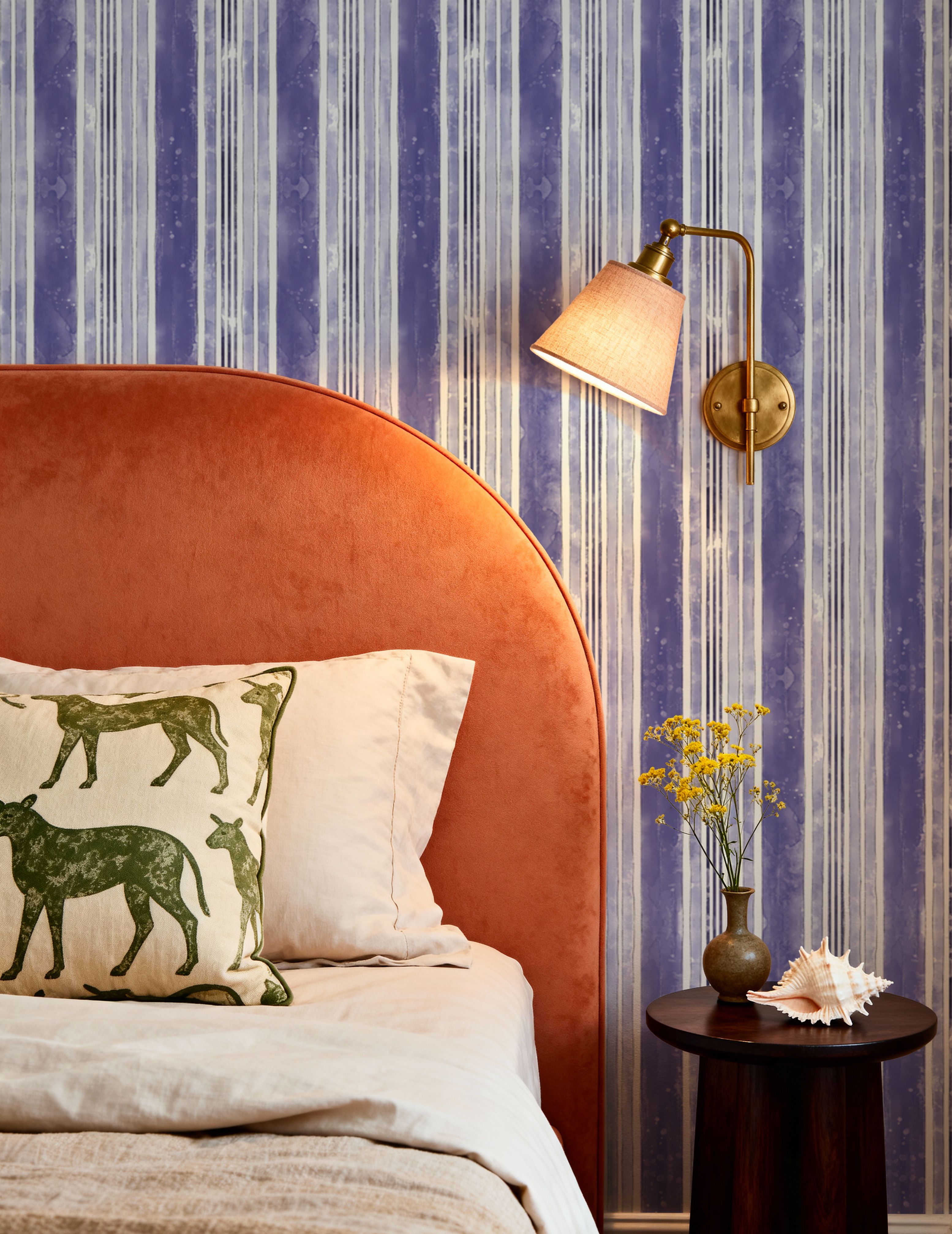 Botanical Blue Thick Lines