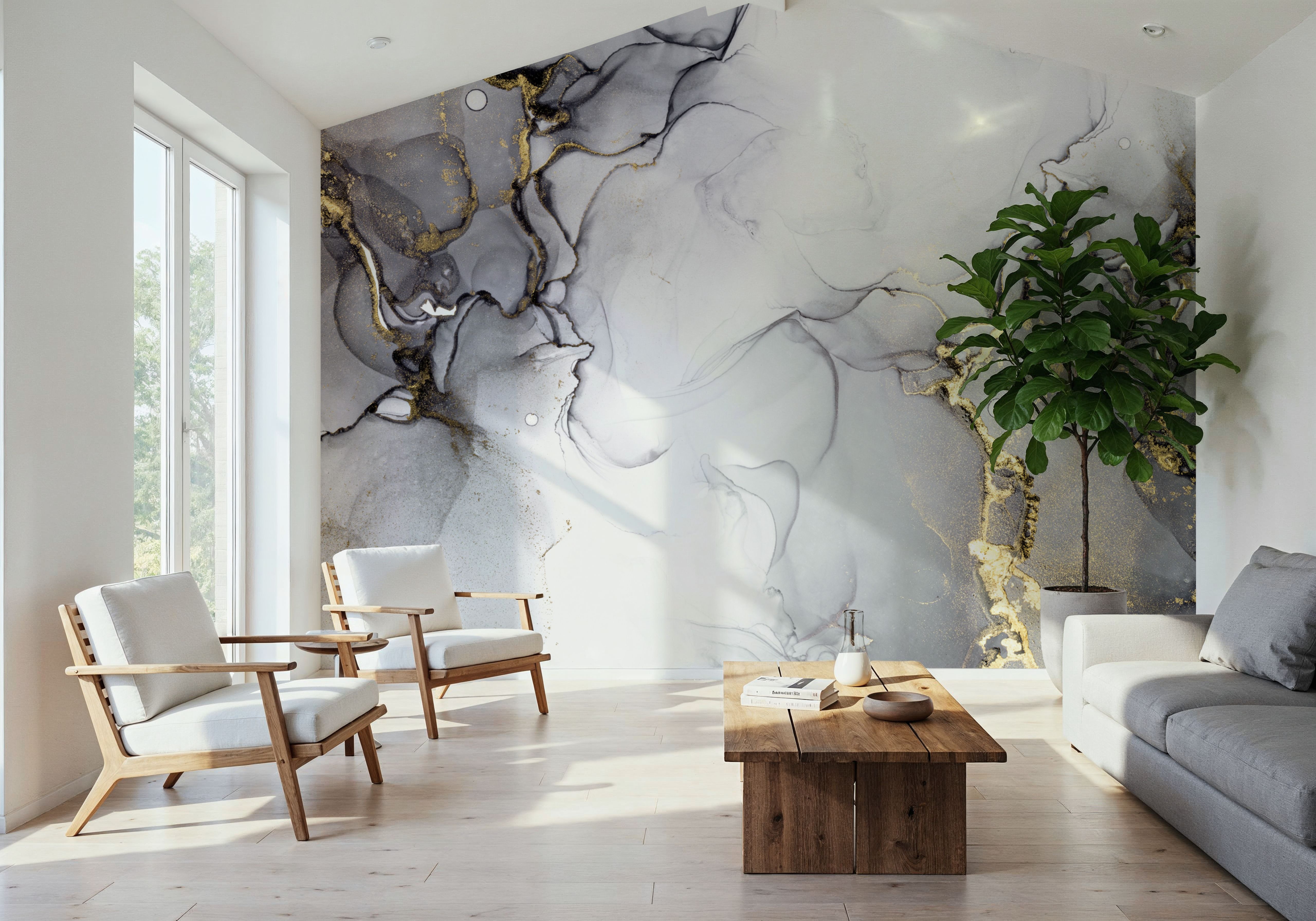 Free-Flow Gray, Wallpaper