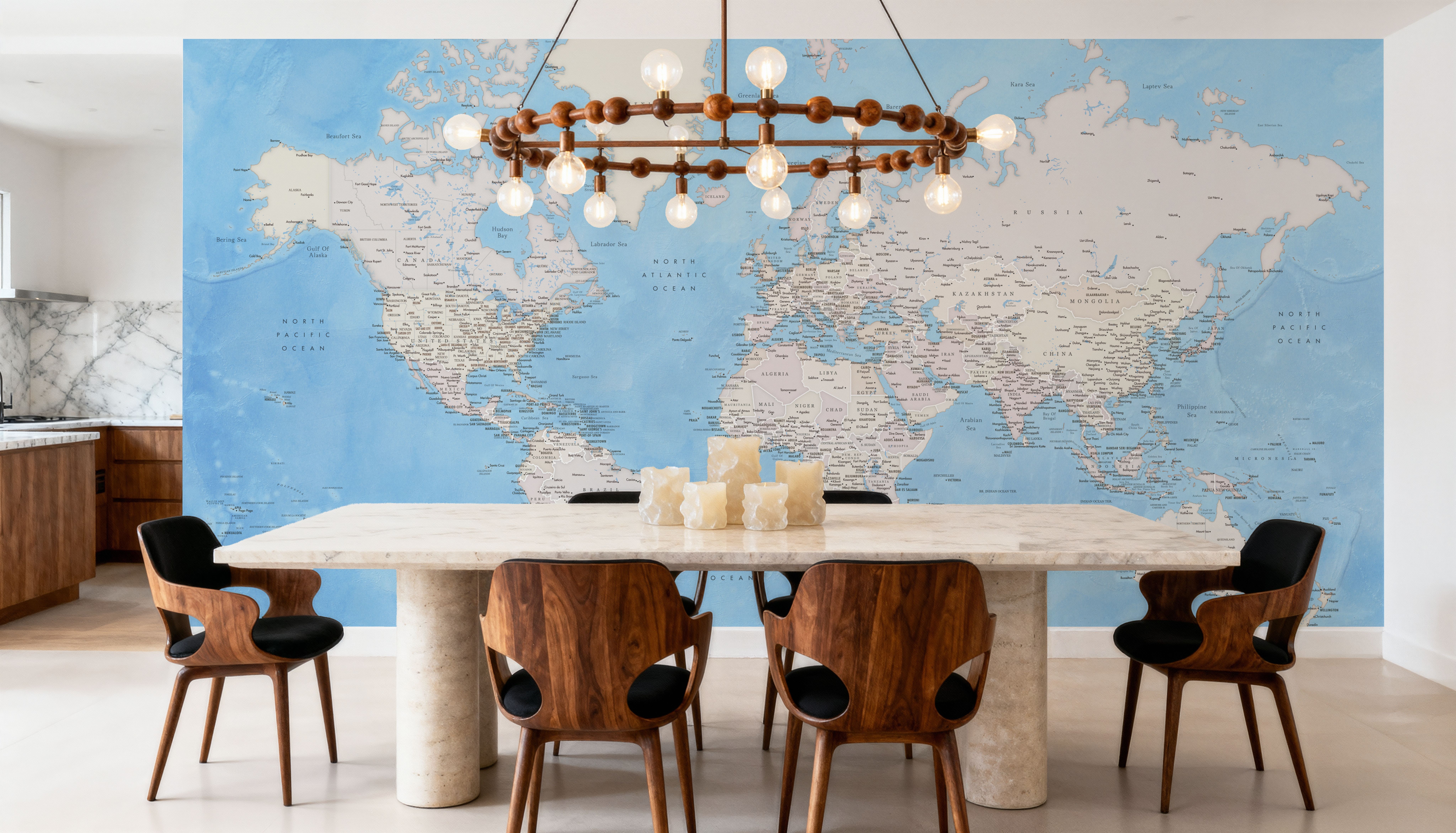 World Map Cities - Benning