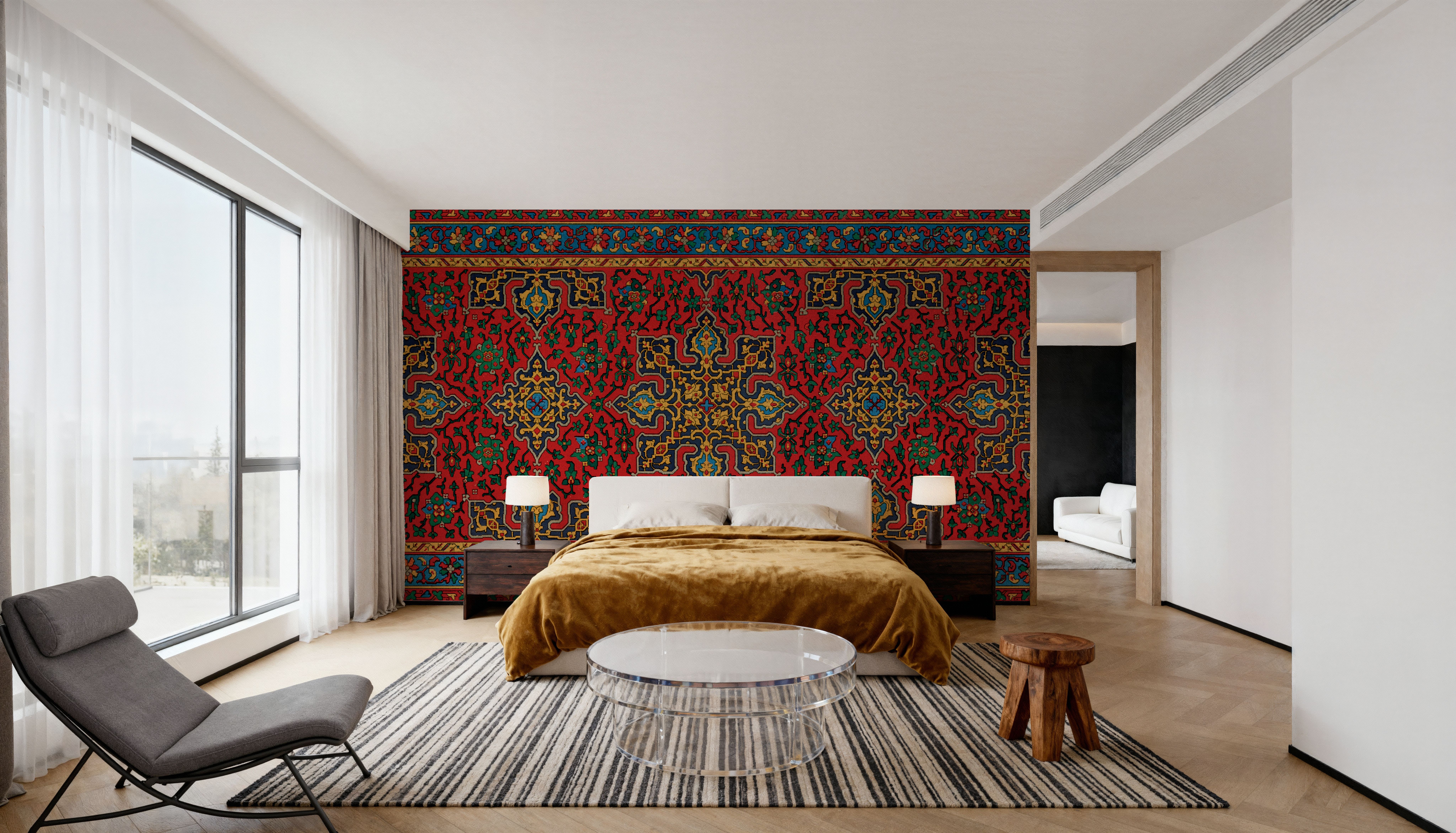Carpet Walls & Wallpaper Ceilings