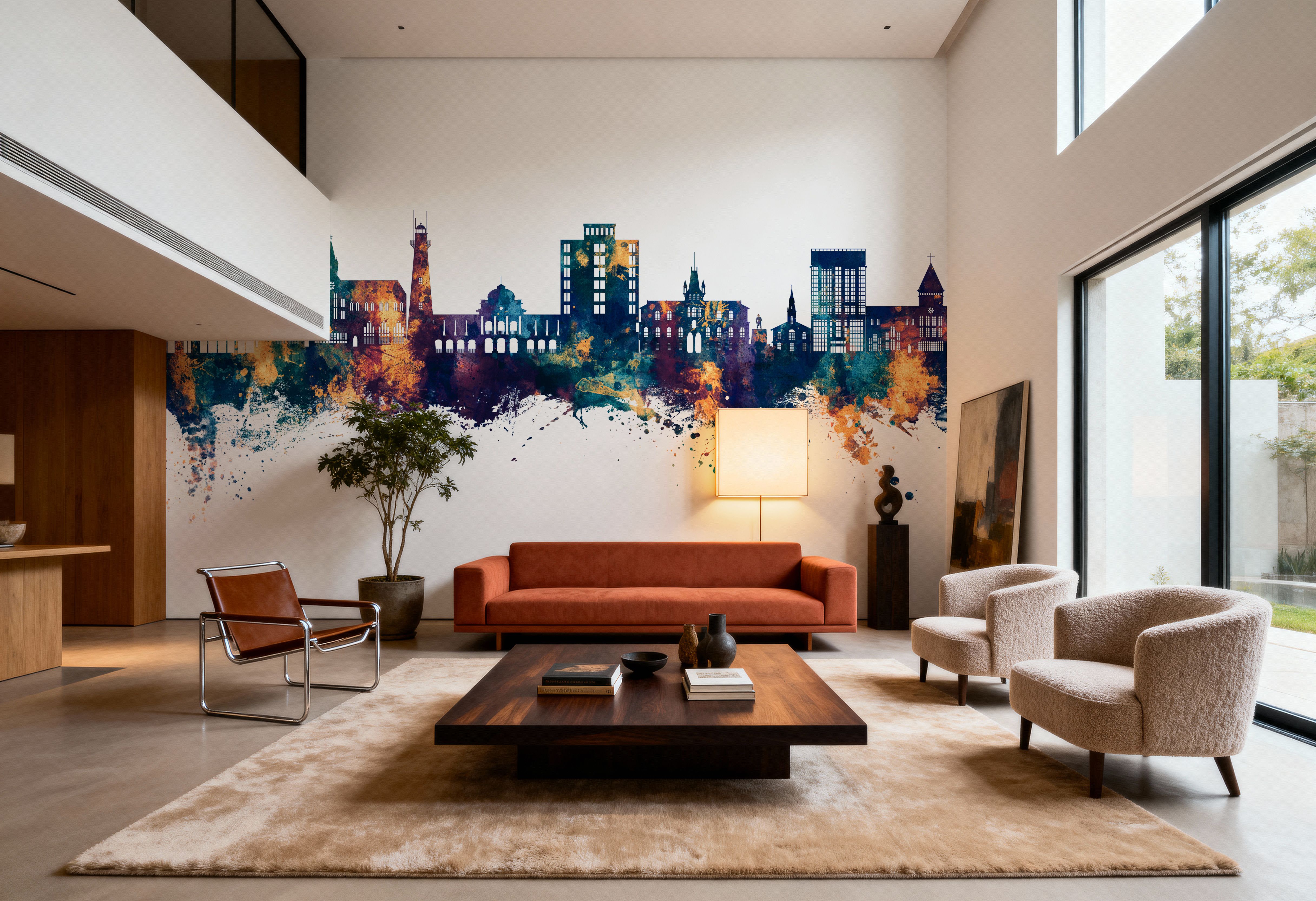 Georgetown Guyana Skyline Blue & Bronze