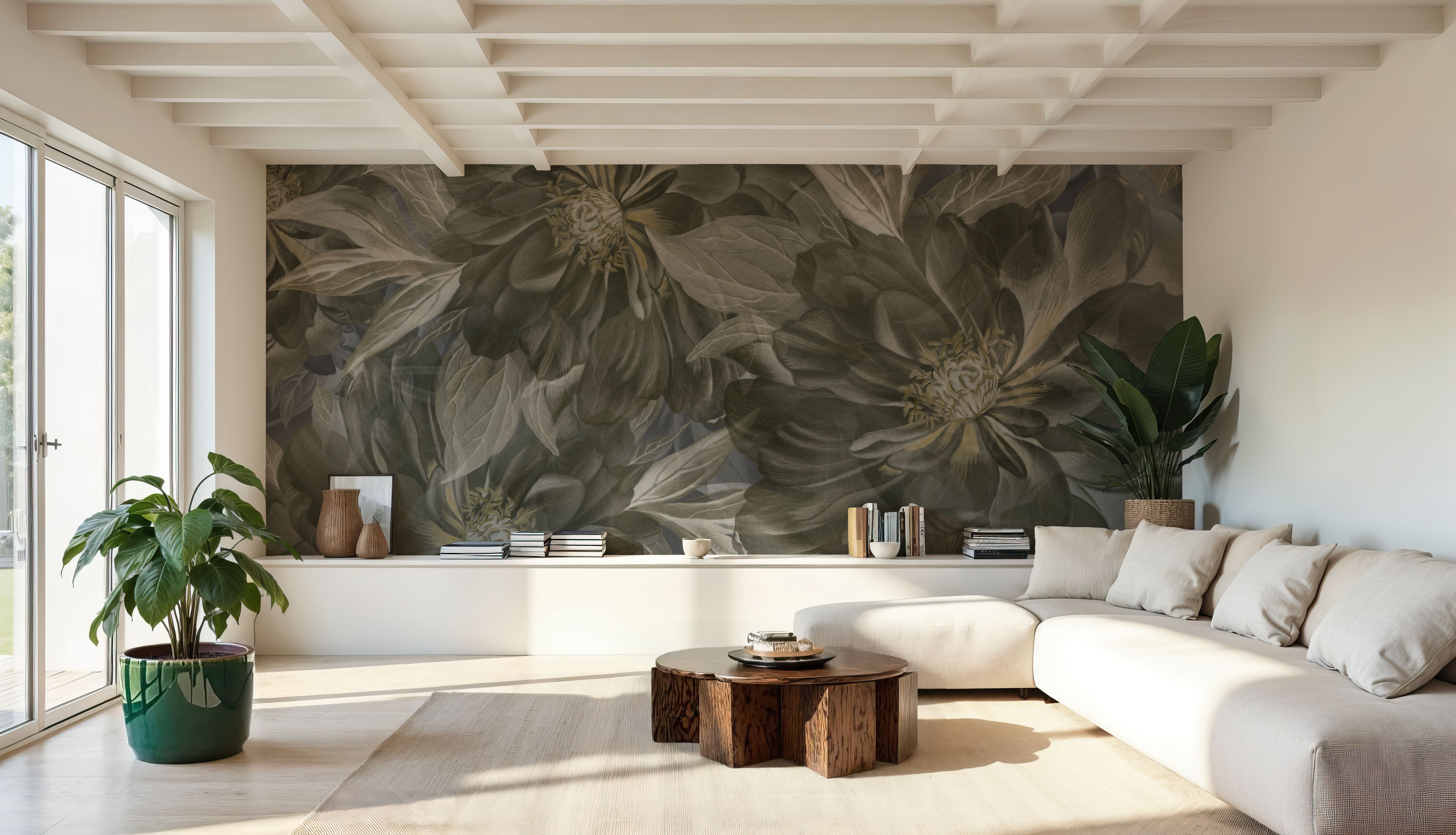 Peony Study - Seaweed and Stone