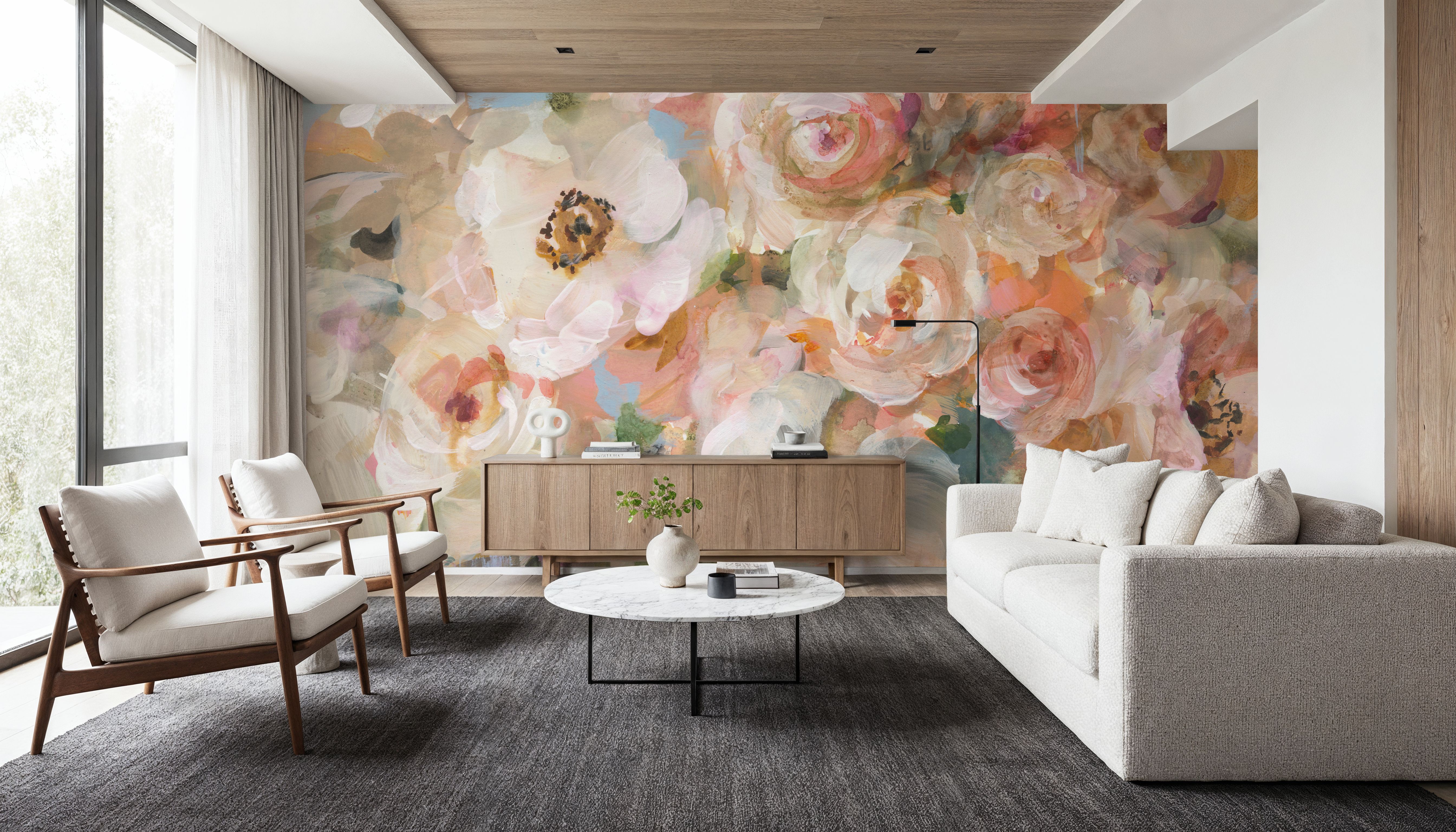 Blushing Bouquet, Wallpaper