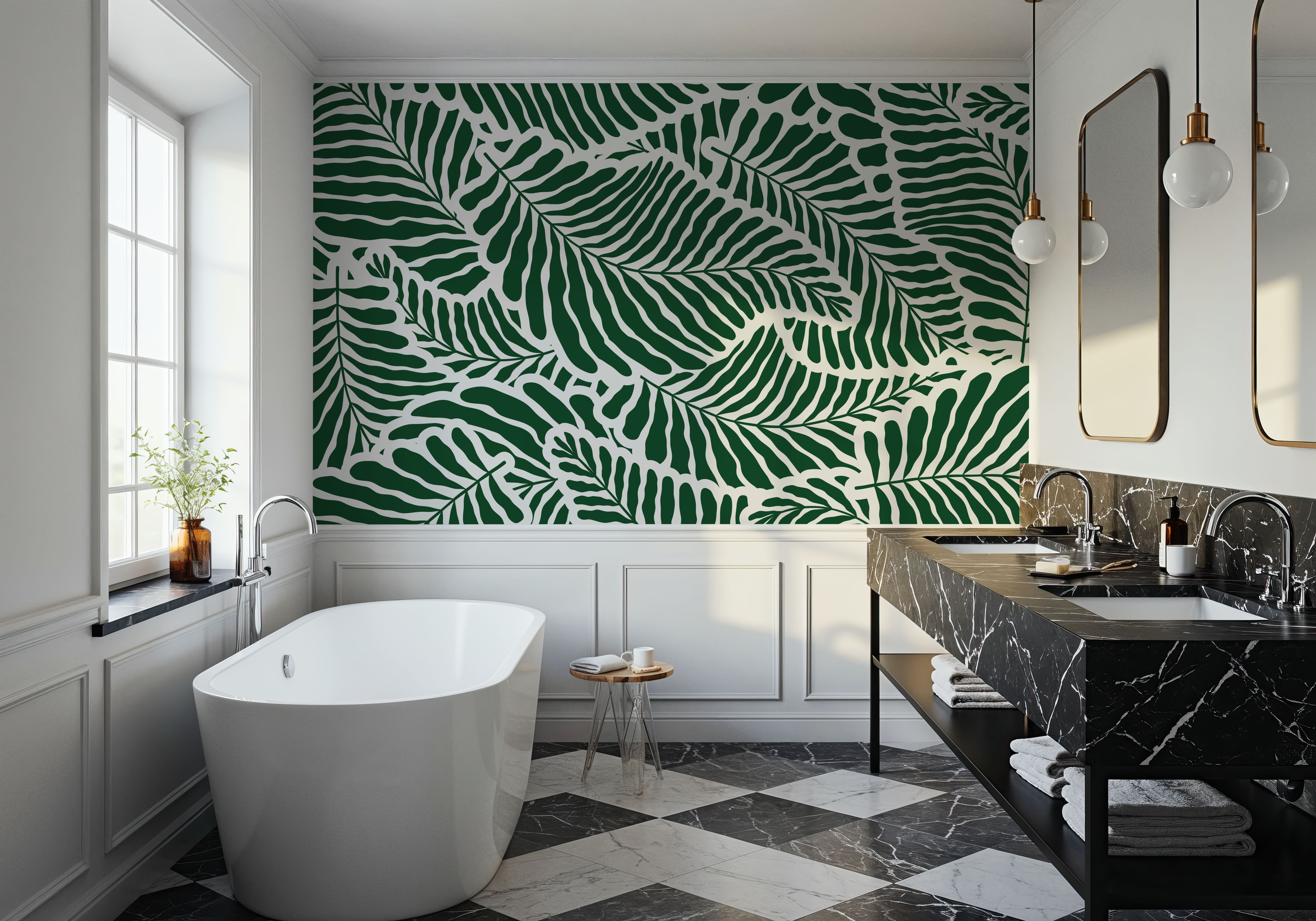 Fern Cut-Outs Pattern, Malachite Green