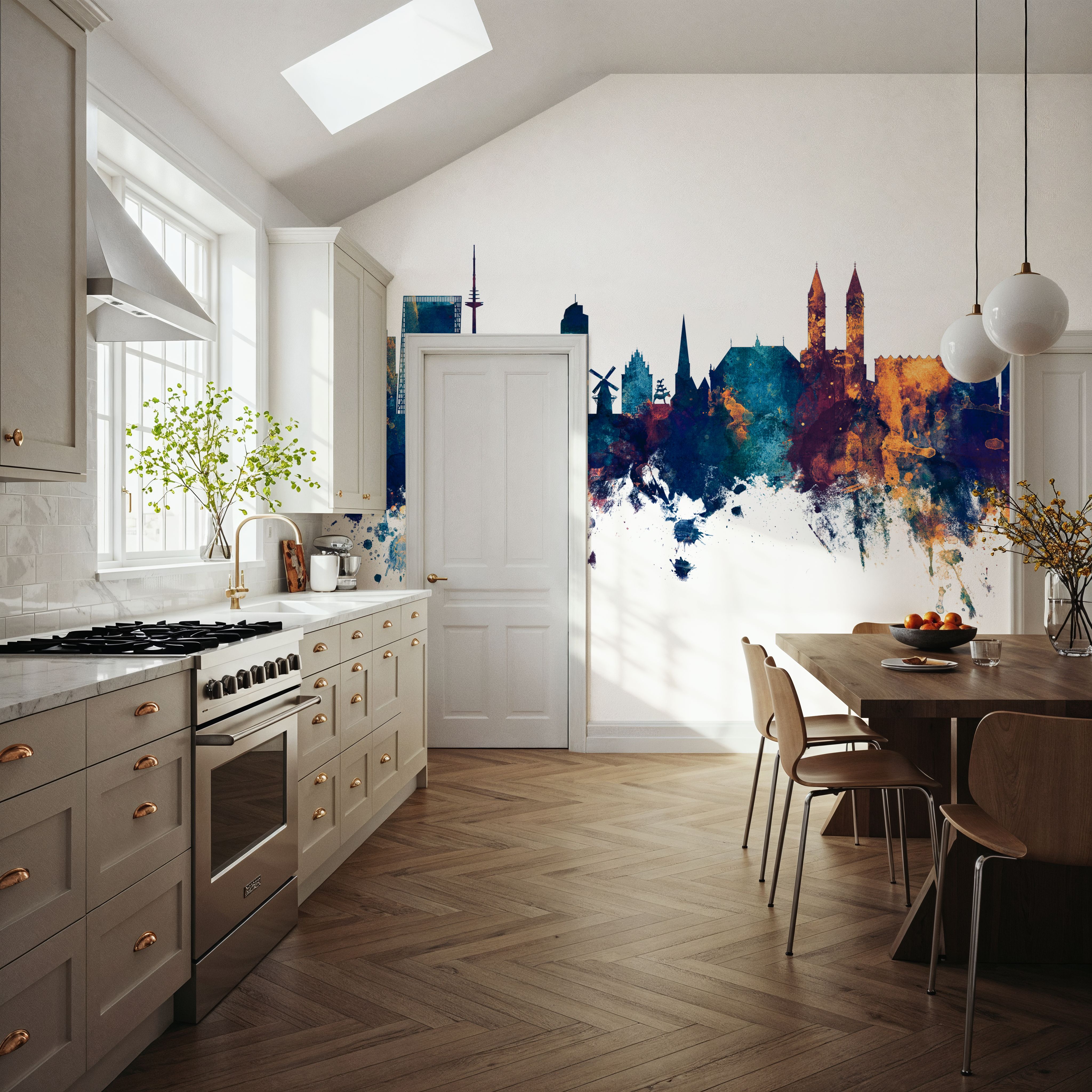 Bremen Germany Skyline Blue & Bronze