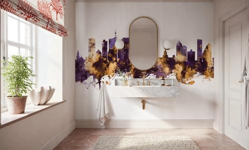 Durban South Africa Skyline Purple & Gold