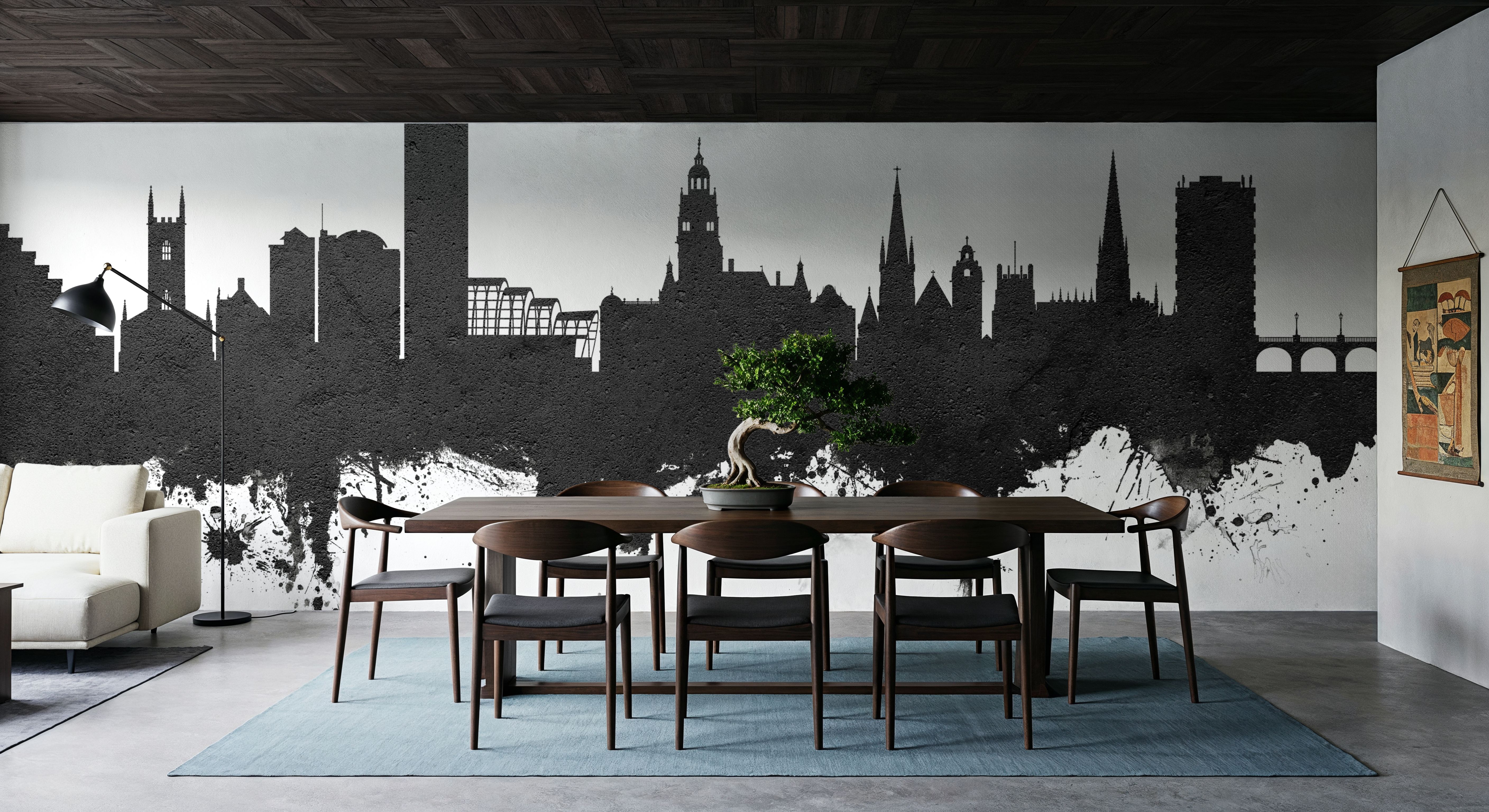 Sheffield England Skyline Black & White