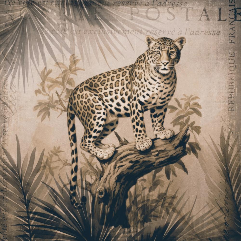 Cheetahs Exotic Jungle Monochrome