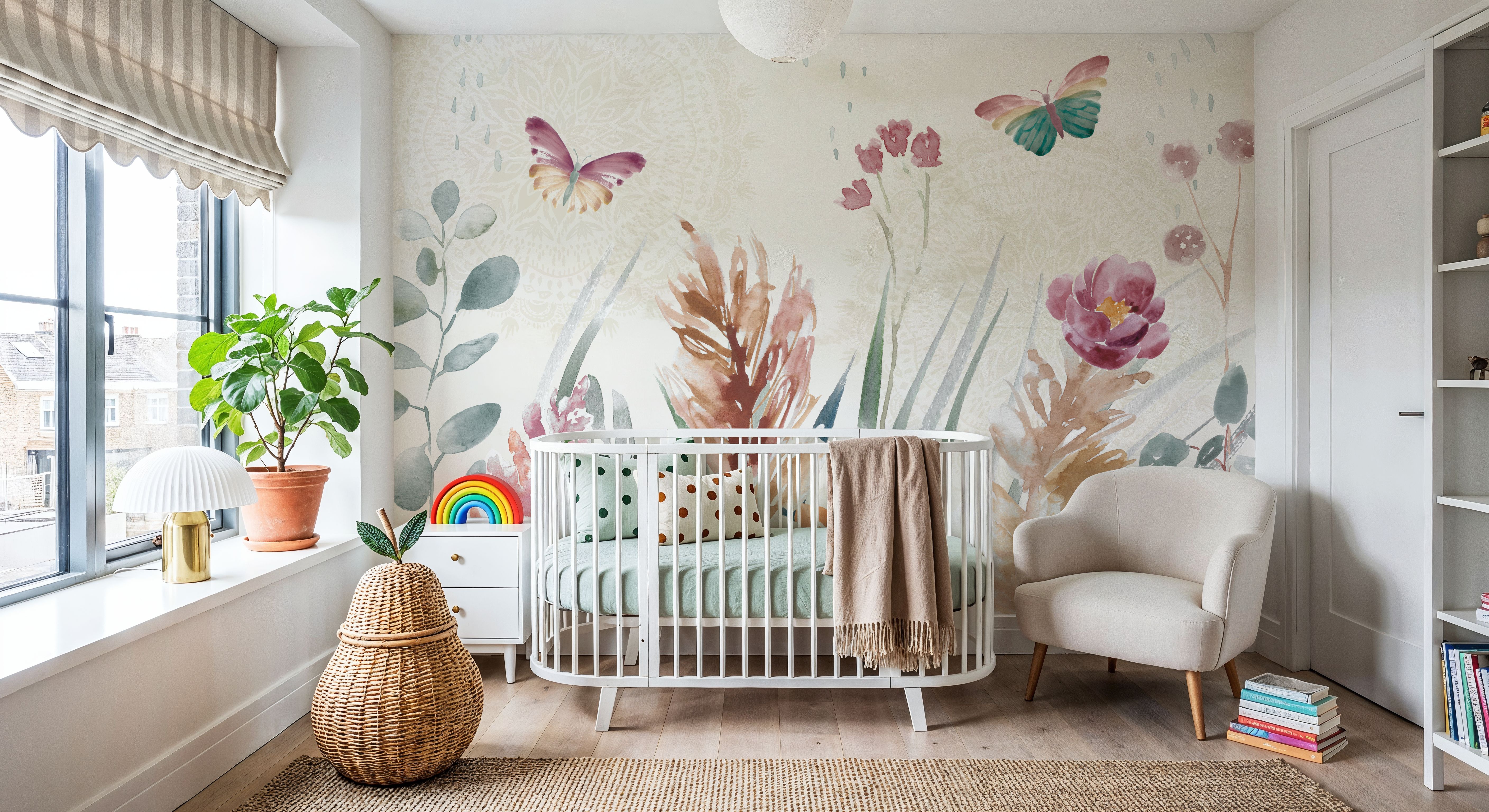Boho Garden Wings, Wallpaper