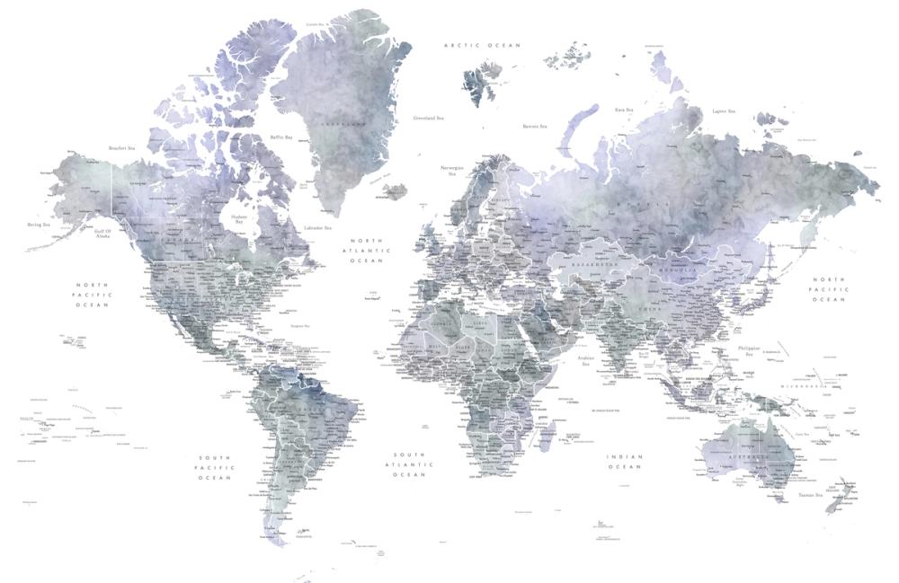 World Map Cities - Norberto