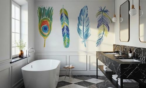 Rainbow Feathers I