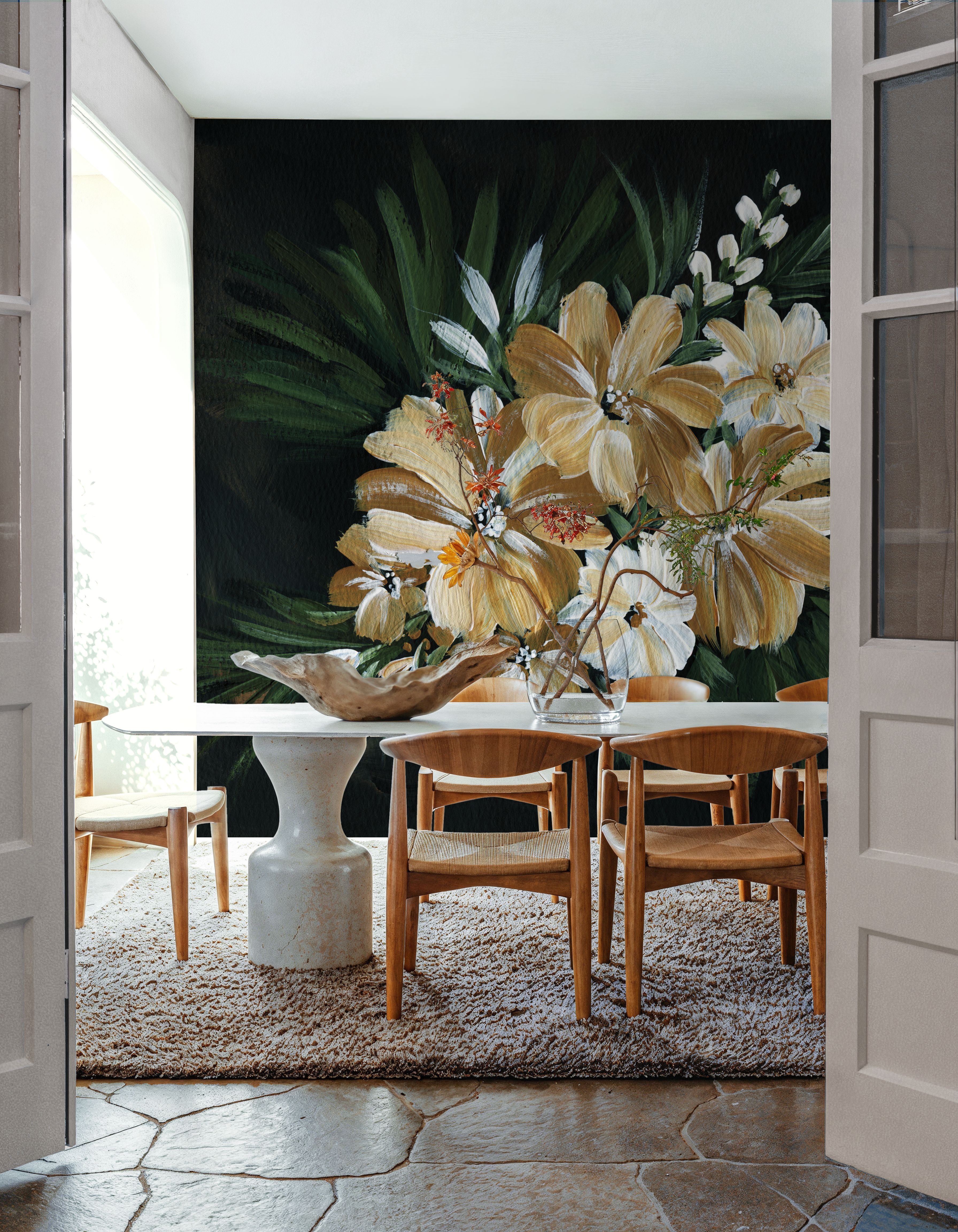 Moody Golden Florals