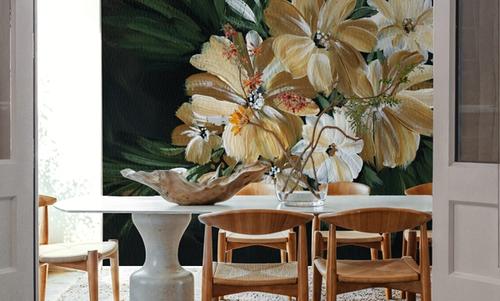 Moody Golden Florals