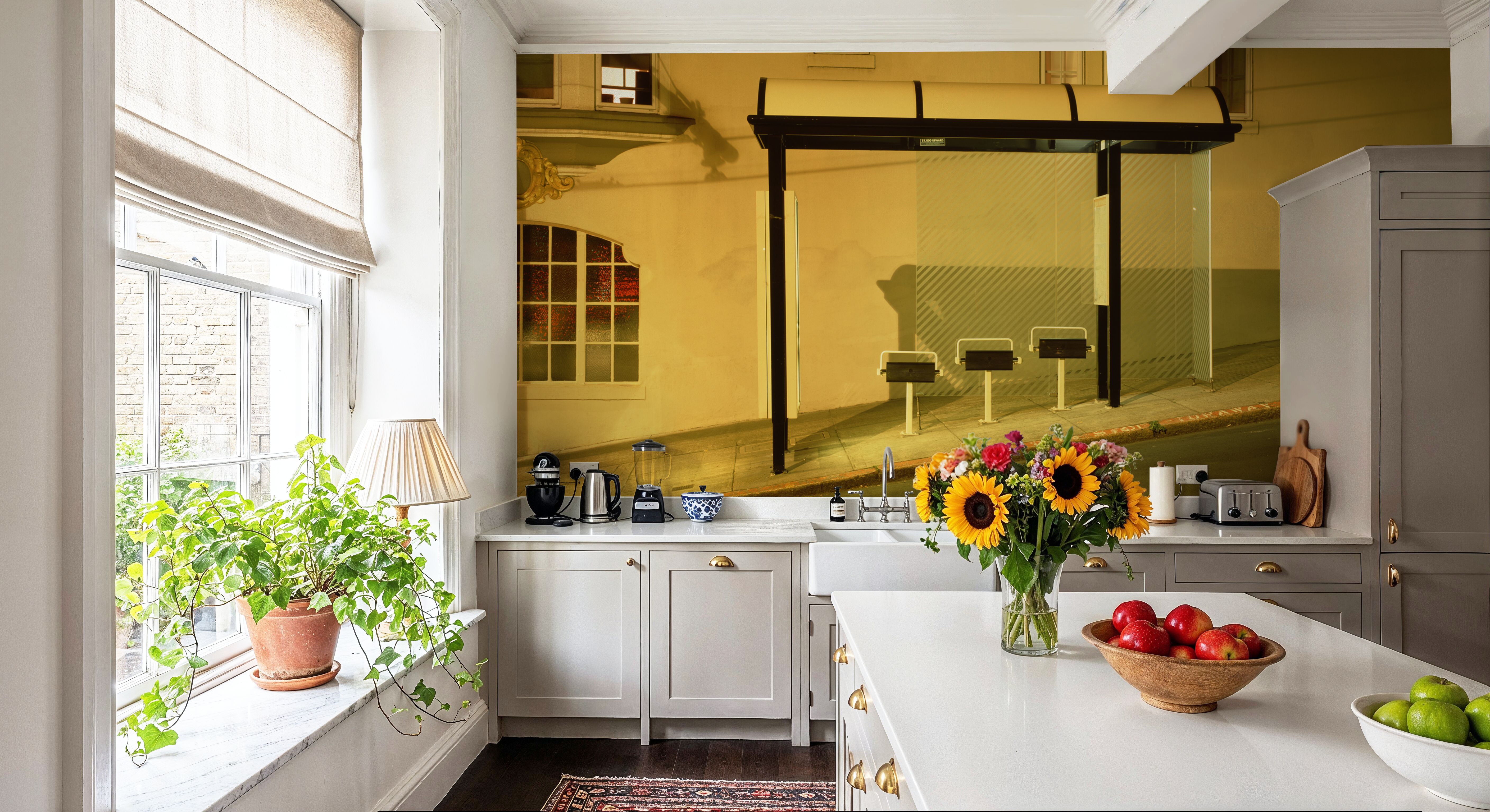 Vintage Bus Stop Twilight