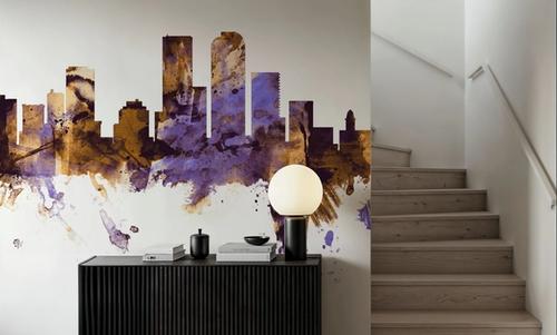Denver Skyline Purple & Gold