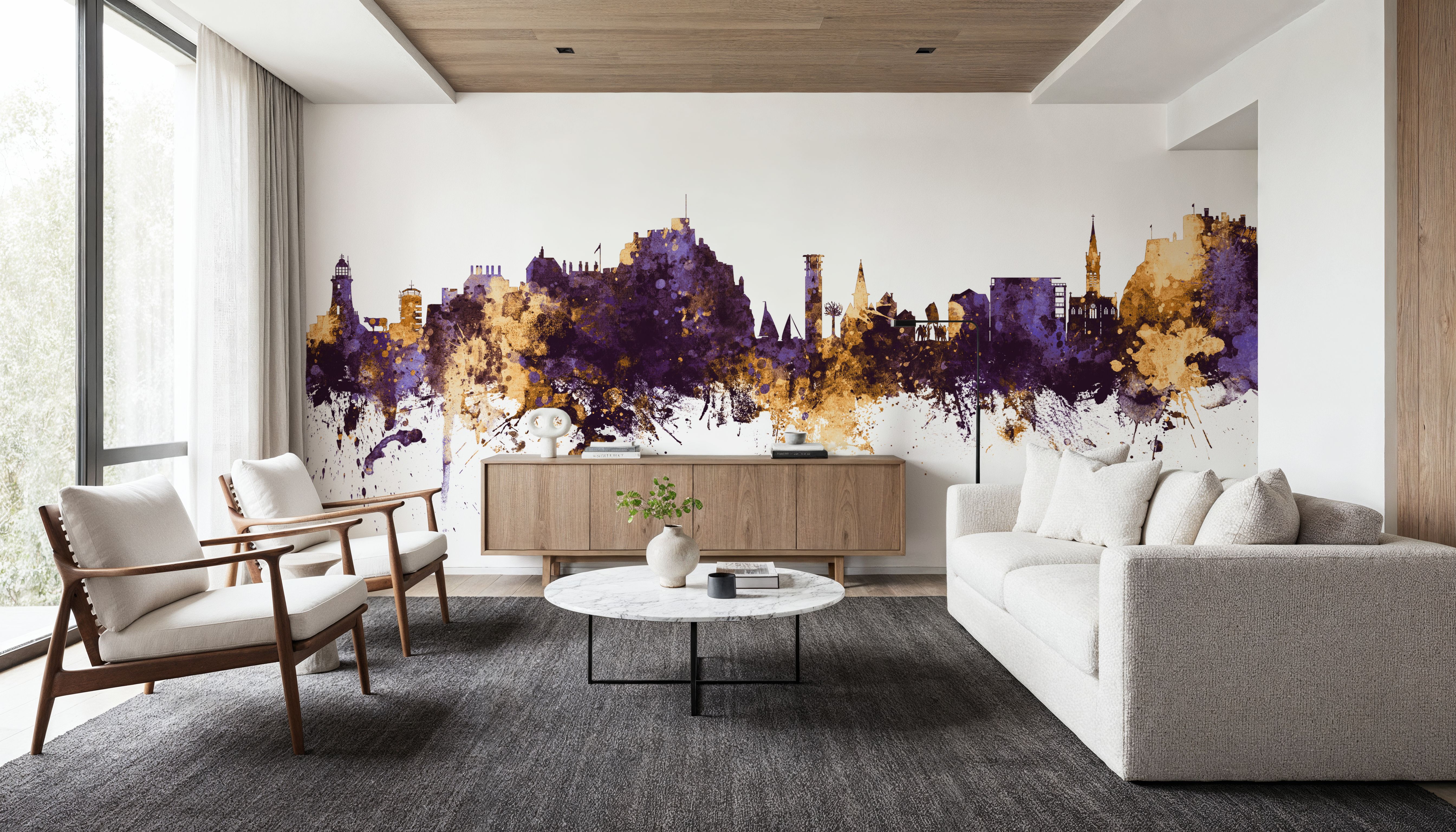 Jersey Channel Islands Skyline Purple & Gold