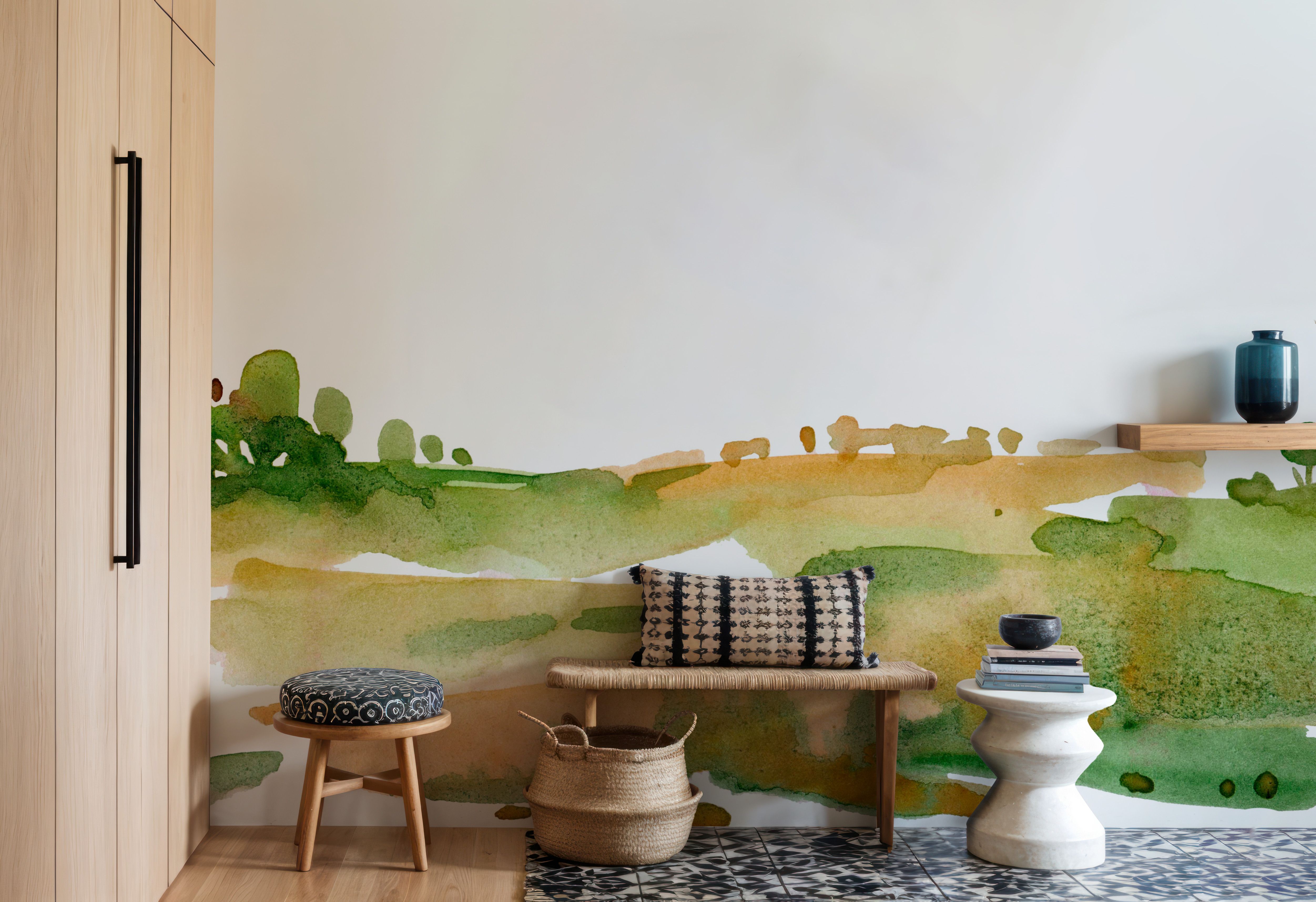 Rural Watercolor Landscape