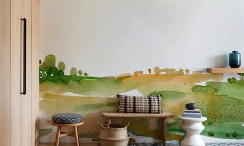 Rural Watercolor Landscape