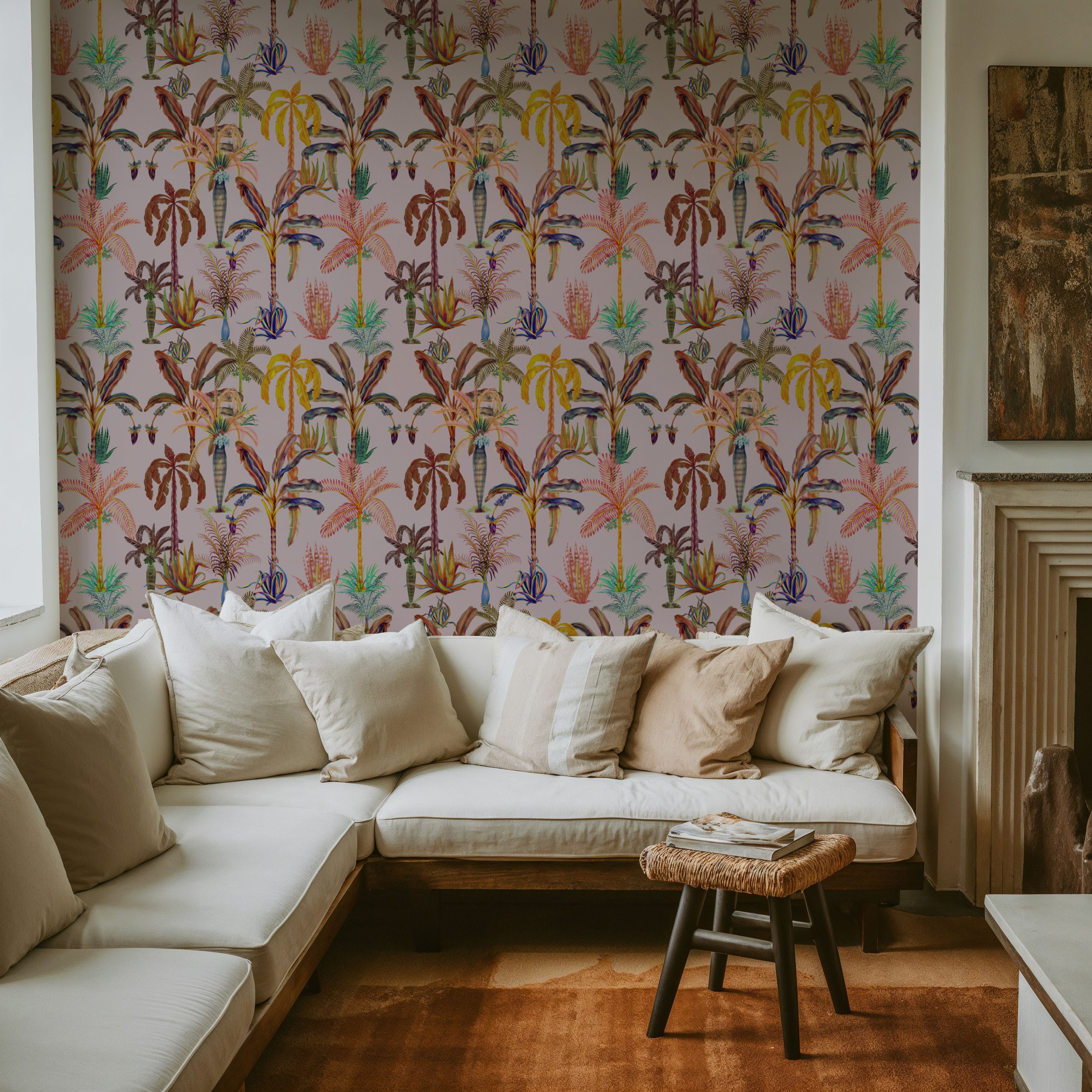 Statement Palms Petite, Light Pink