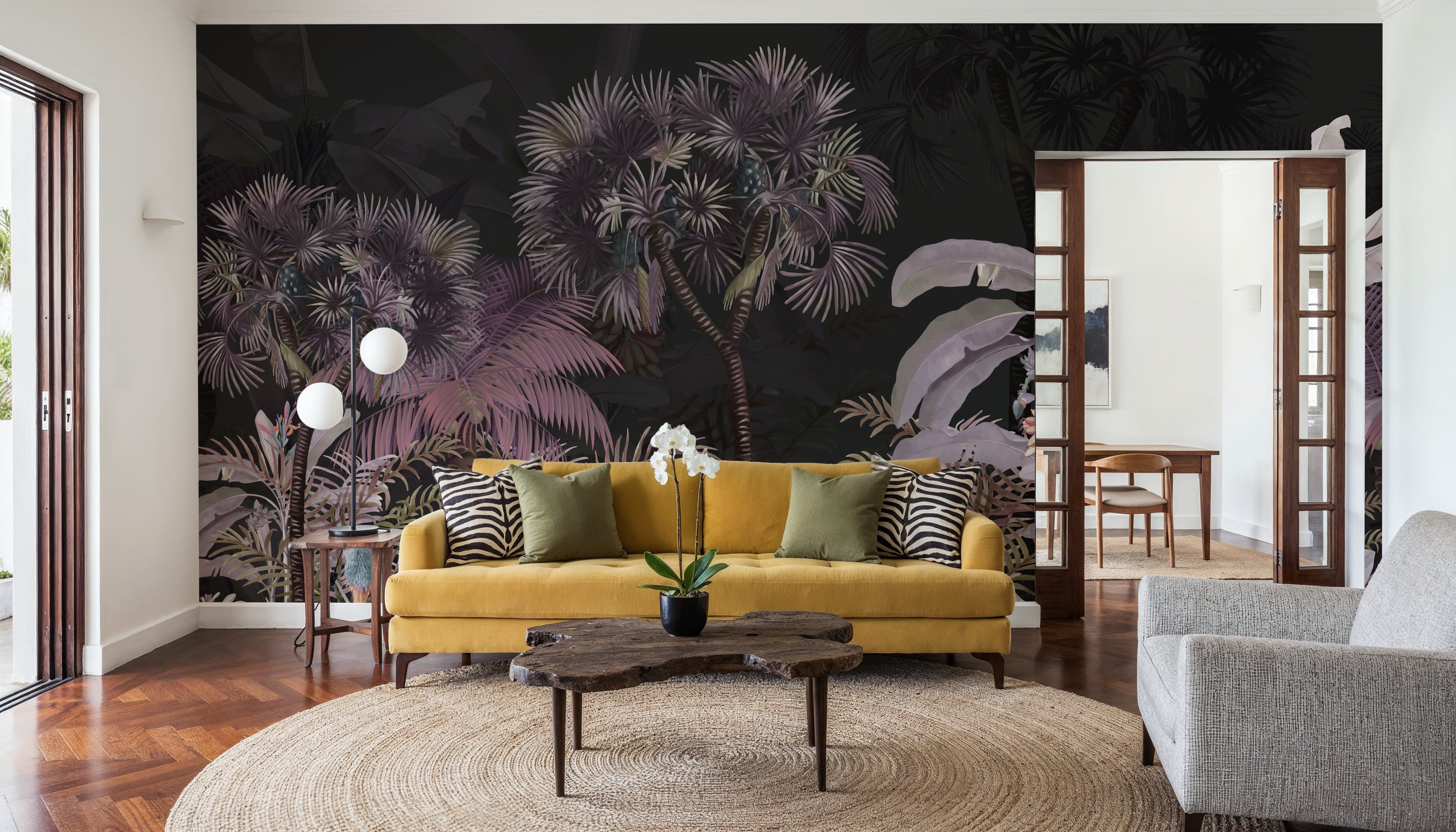 Tropical Forest Strolls Dark Purple