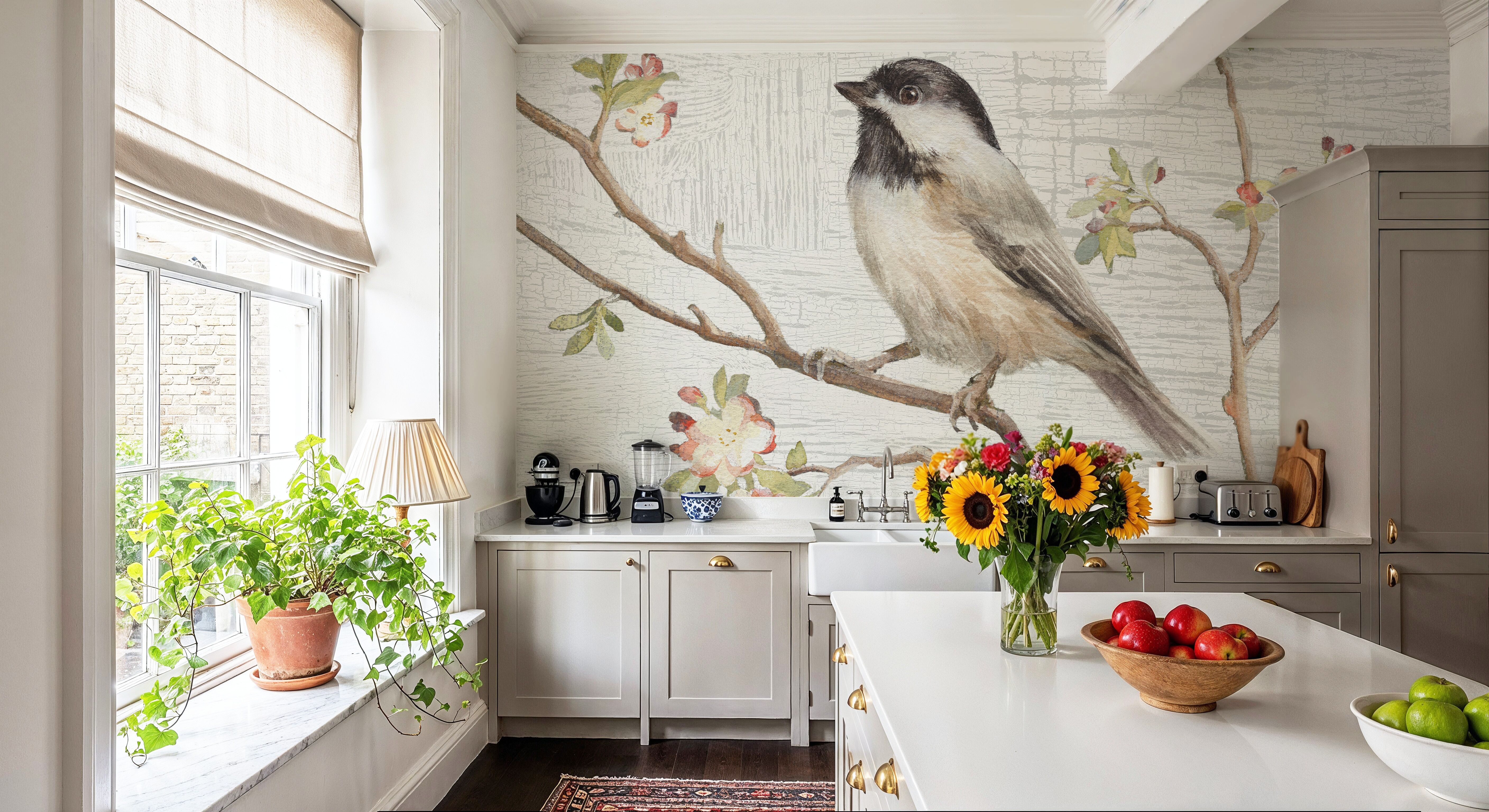 Black Capped Chickadee Vintage