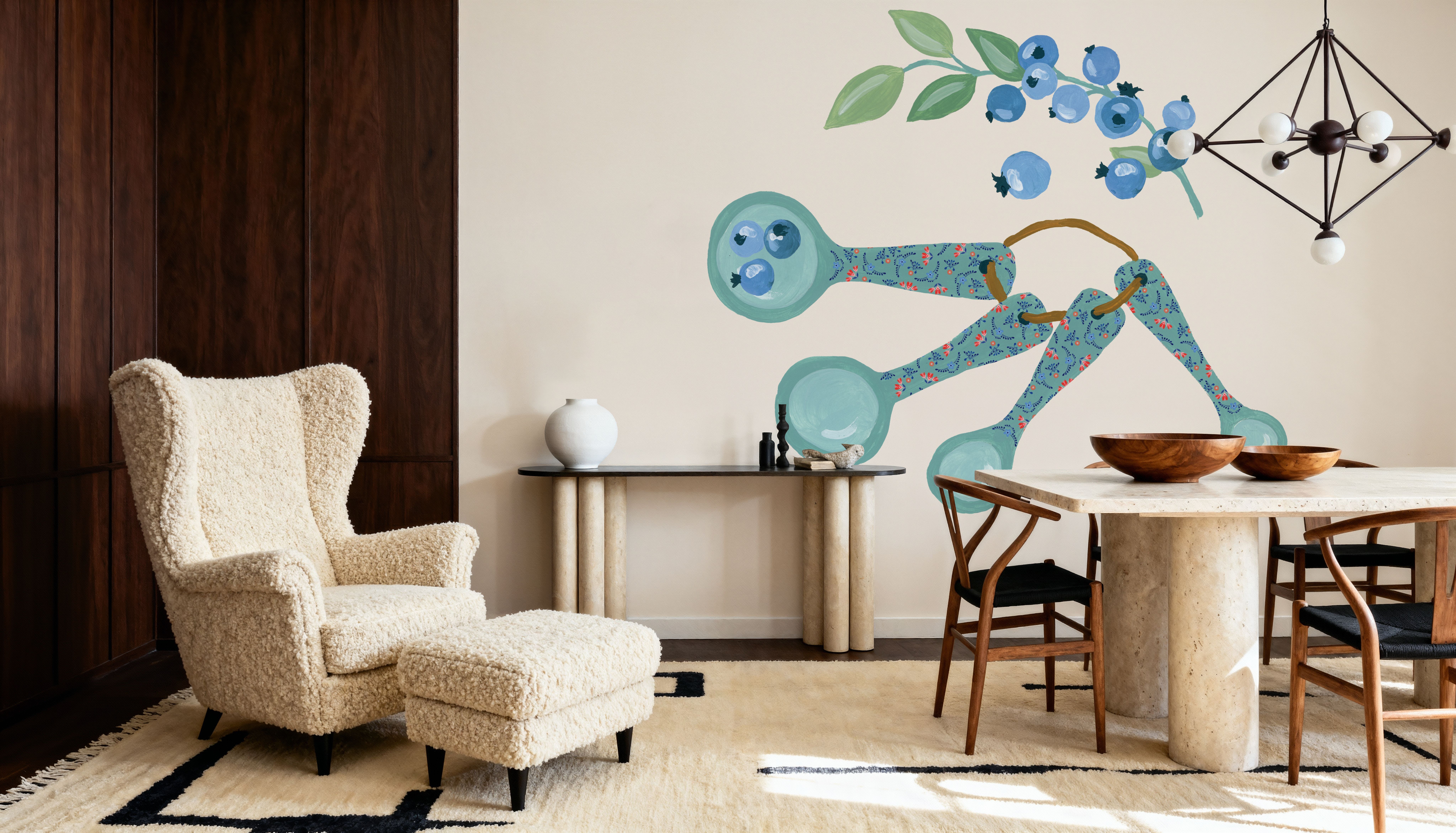 Baking with Blueberries II, Papel pintado