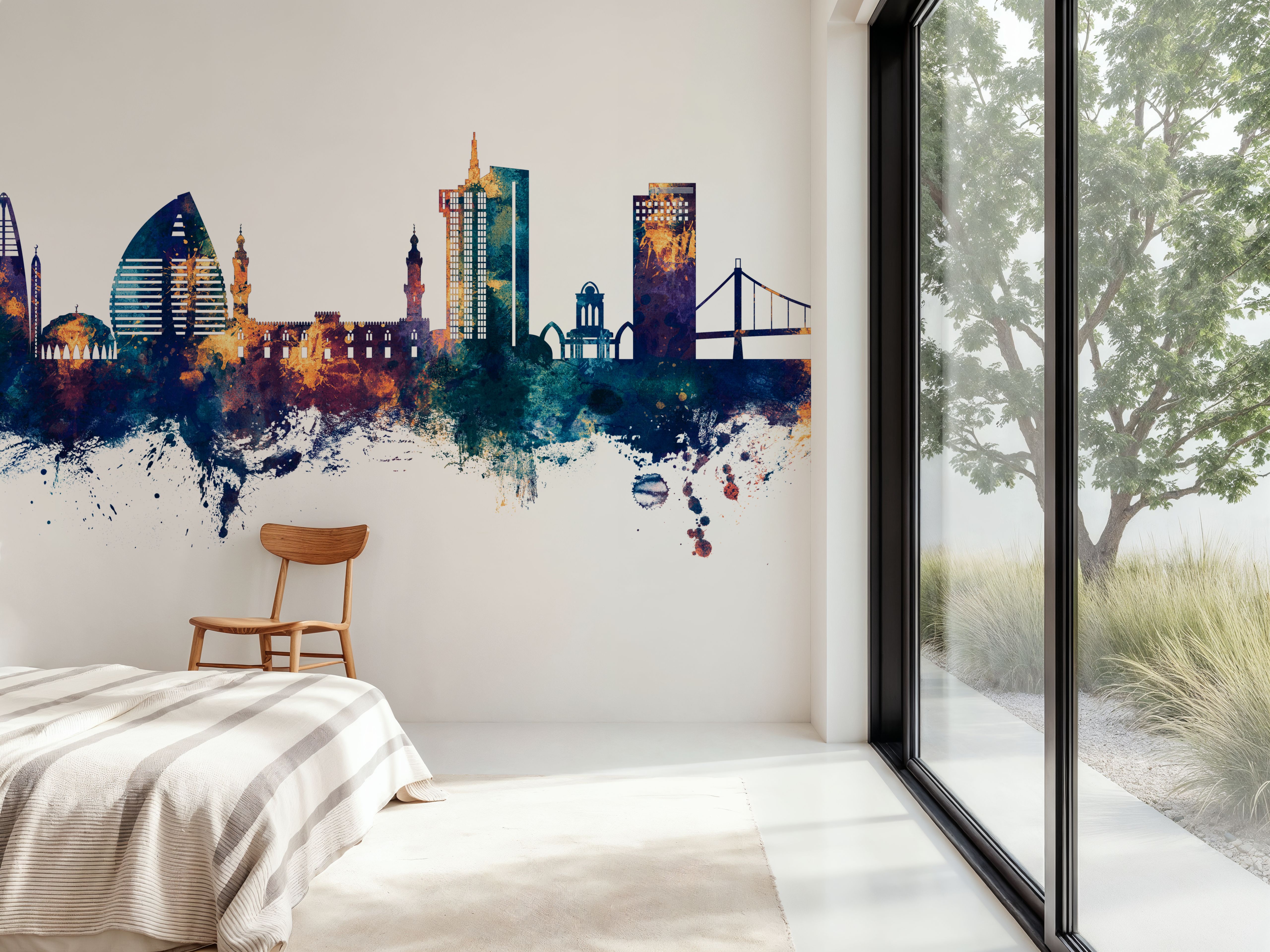 Khartoum Sudan Skyline Blue & Bronze