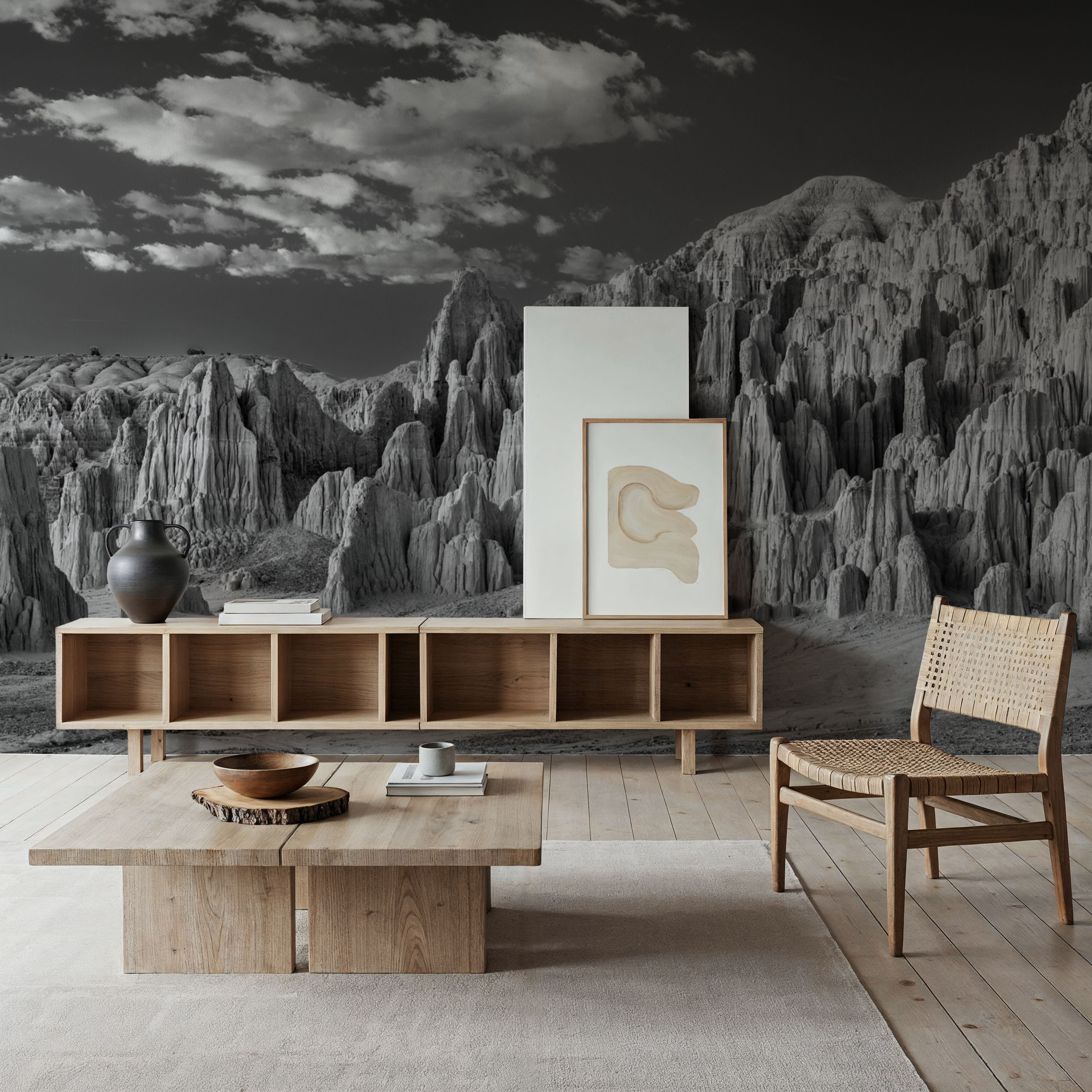 Cathedral Gorge, Black and White